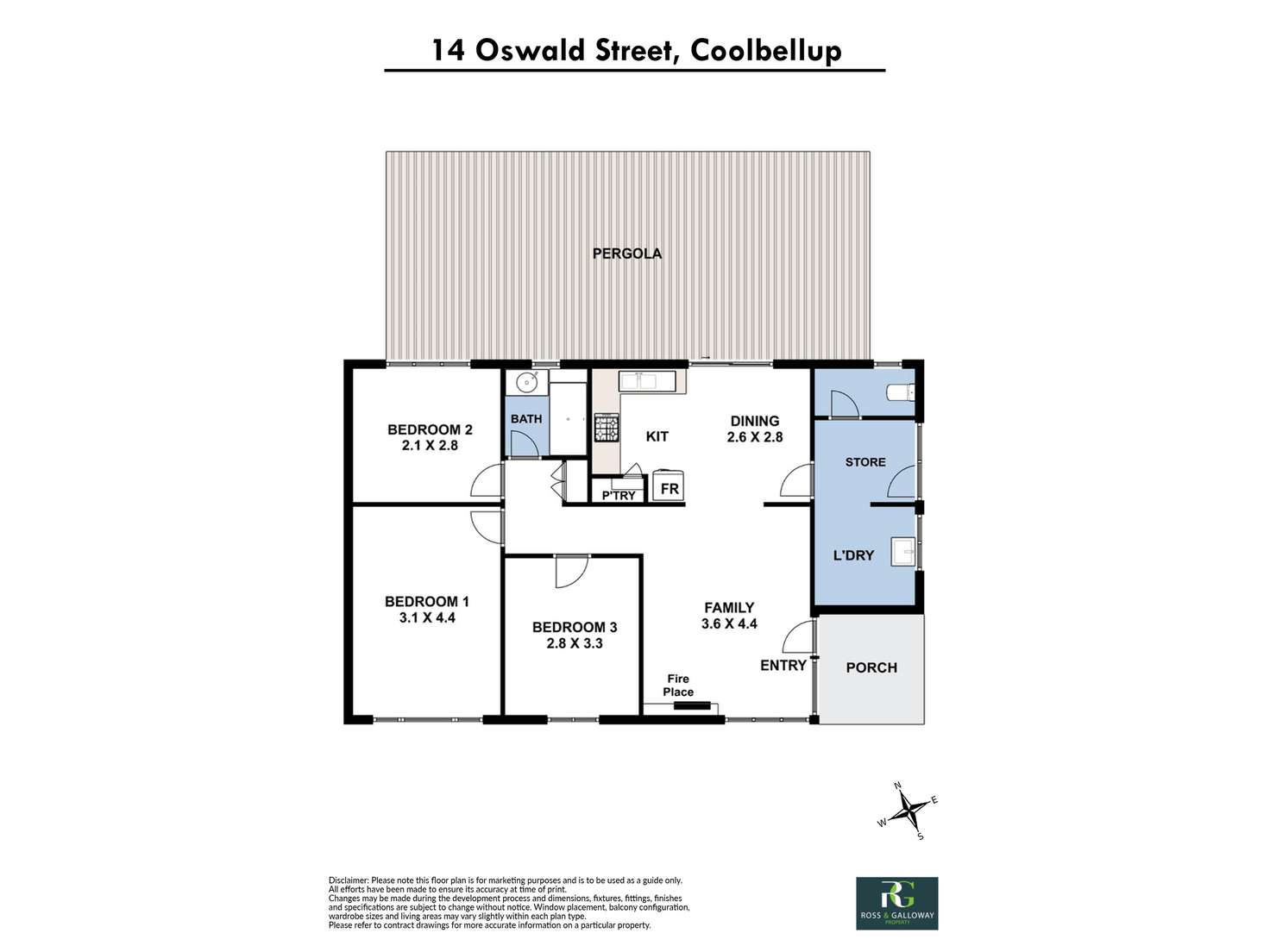 Floorplan of Homely house listing, 14 Oswald Street, Coolbellup WA 6163