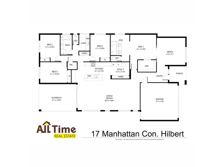 Floorplan of Homely house listing, 17 Manhattan Concourse, Hilbert WA 6112