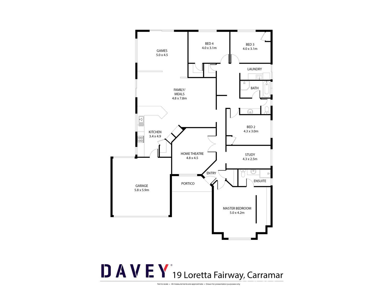 Floorplan of Homely house listing, 19 Loretta Fairway, Carramar WA 6031