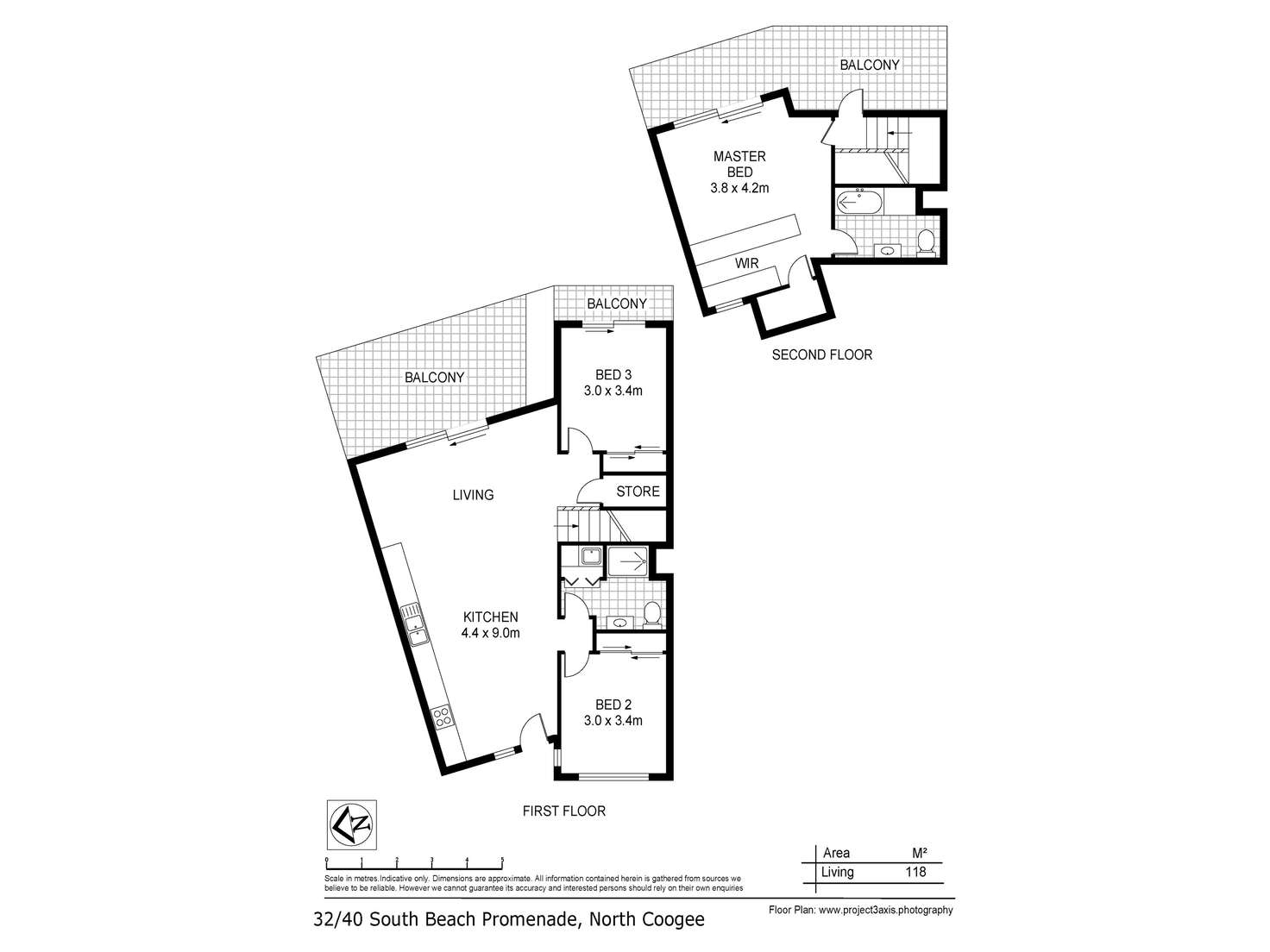 Floorplan of Homely apartment listing, 32/40 South Beach Promenade, South Fremantle WA 6162