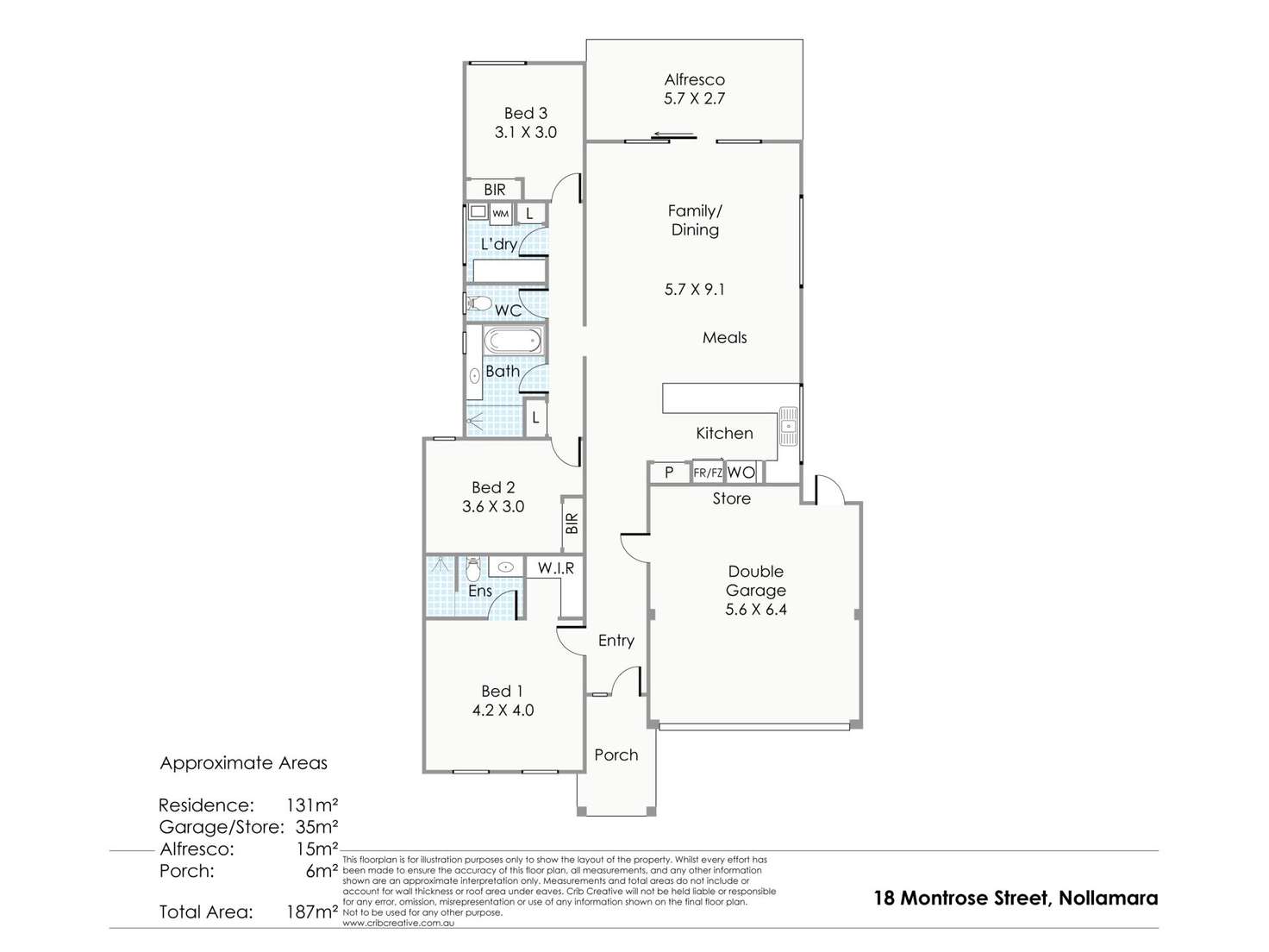 Floorplan of Homely house listing, 18 Montrose Street, Nollamara WA 6061