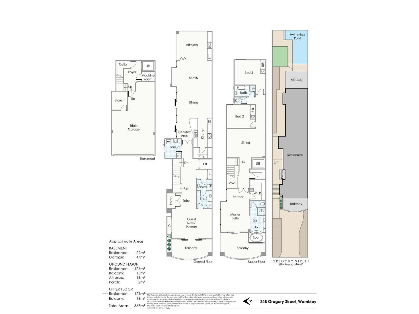 Floorplan of Homely house listing, 34B Gregory Street, Wembley WA 6014