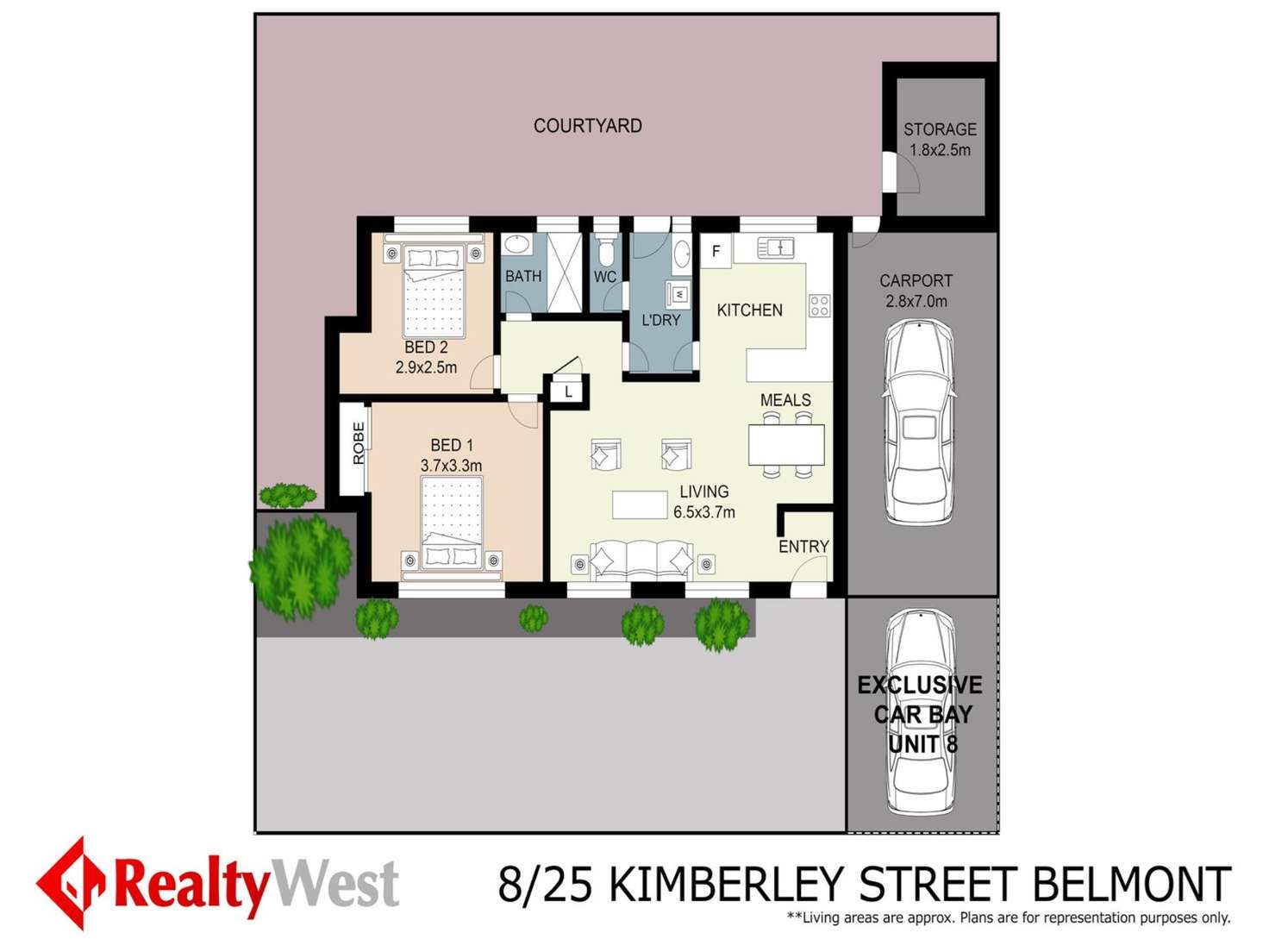 Floorplan of Homely villa listing, 8/25 Kimberley Street, Belmont WA 6104