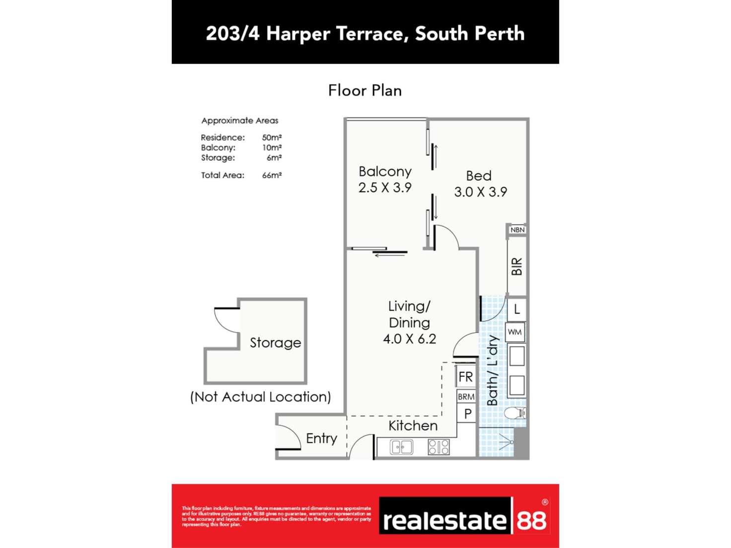 Floorplan of Homely apartment listing, 203/4 Harper Terrace, South Perth WA 6151