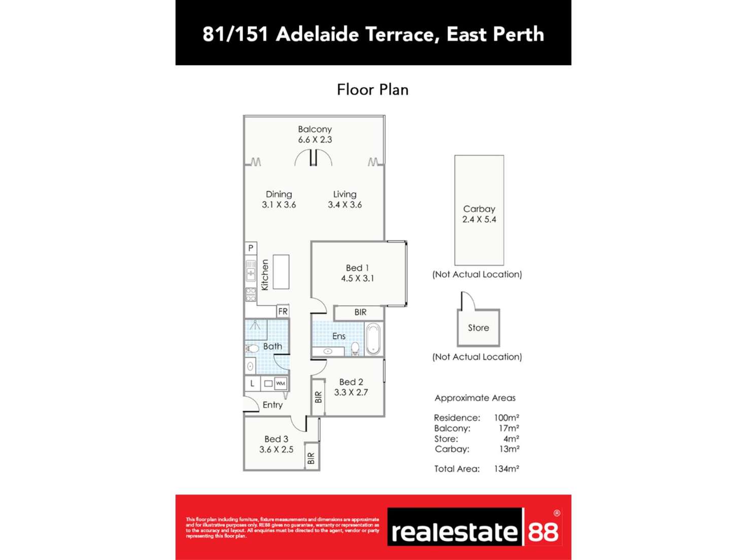 Floorplan of Homely apartment listing, 81/151 Adelaide Terrace, East Perth WA 6004