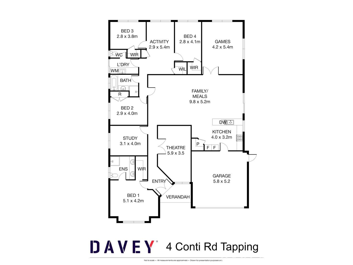 Floorplan of Homely house listing, 4 Conti Road, Tapping WA 6065