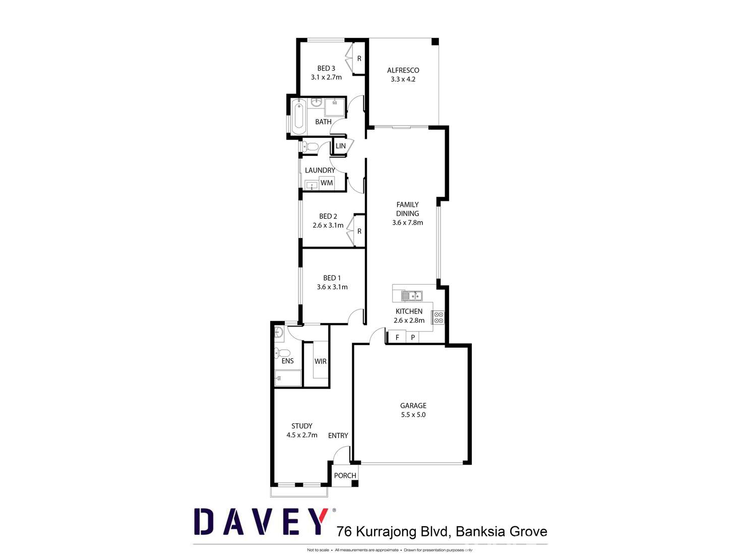 Floorplan of Homely house listing, 76 Kurrajong Boulevard, Banksia Grove WA 6031