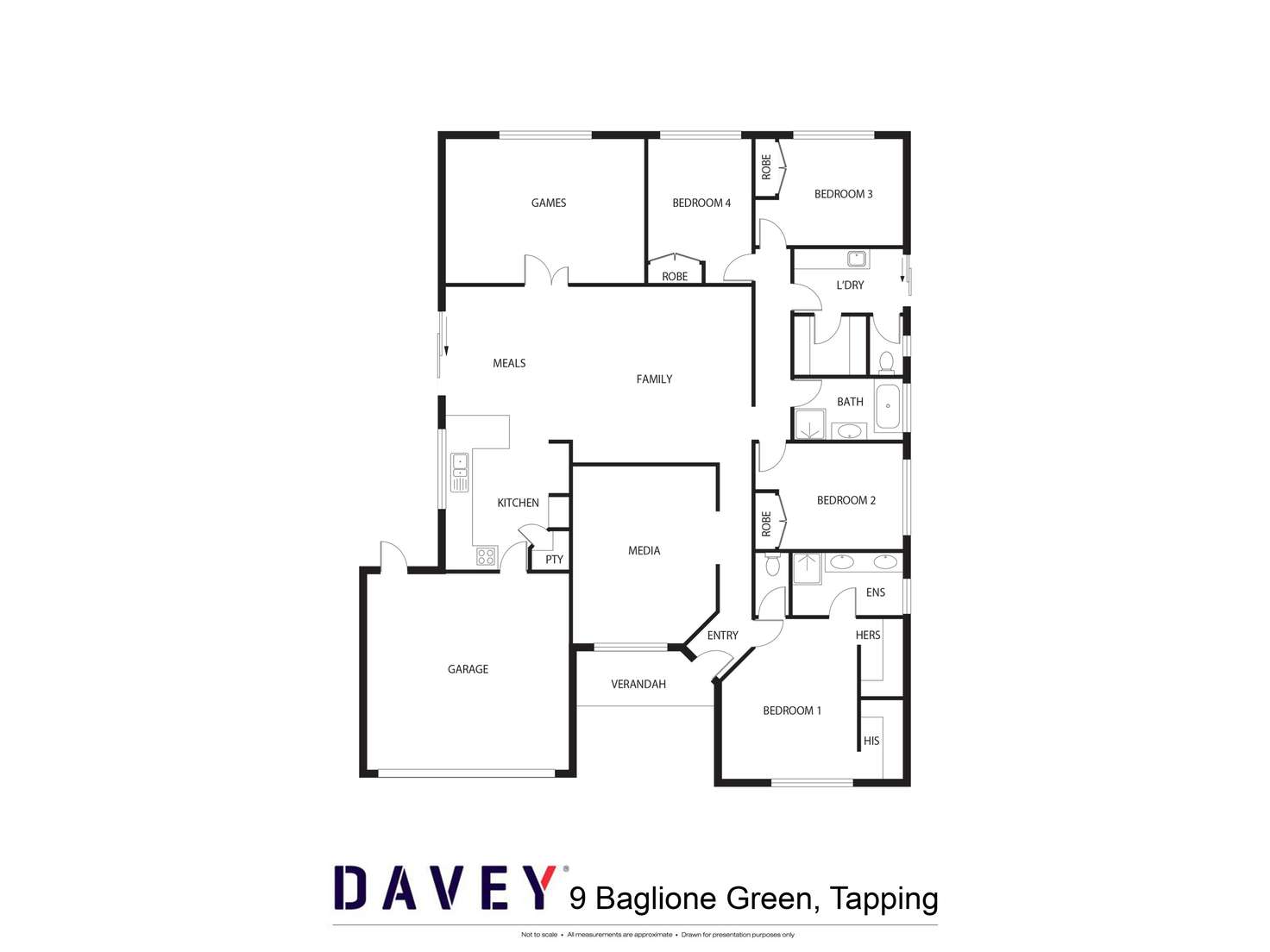 Floorplan of Homely house listing, 9 Baglione Green, Tapping WA 6065