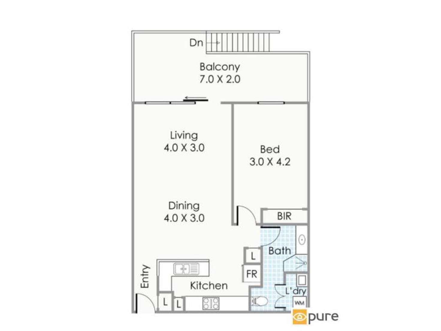Floorplan of Homely apartment listing, 36/2 Wexford Street, Subiaco WA 6008