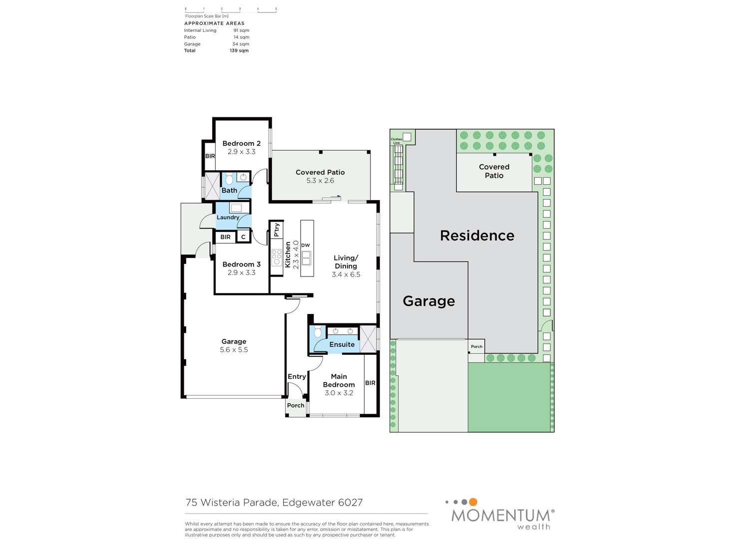 Floorplan of Homely house listing, 75 Wisteria Parade, Edgewater WA 6027