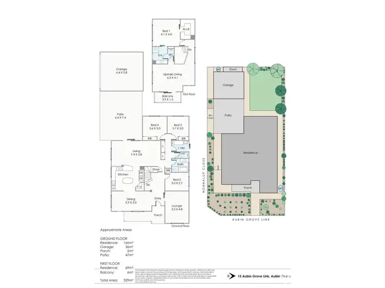 Floorplan of Homely house listing, 15 Aubin Grove Link, Aubin Grove WA 6164
