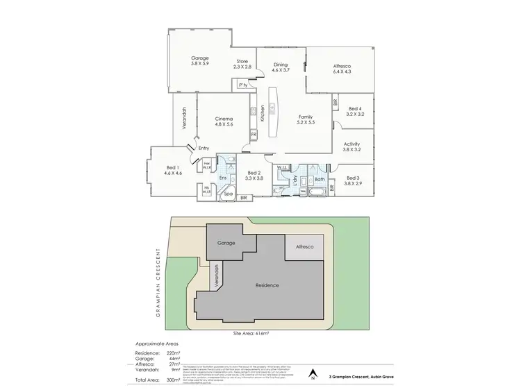 Floorplan of Homely house listing, 3 Grampian Crescent, Aubin Grove WA 6164