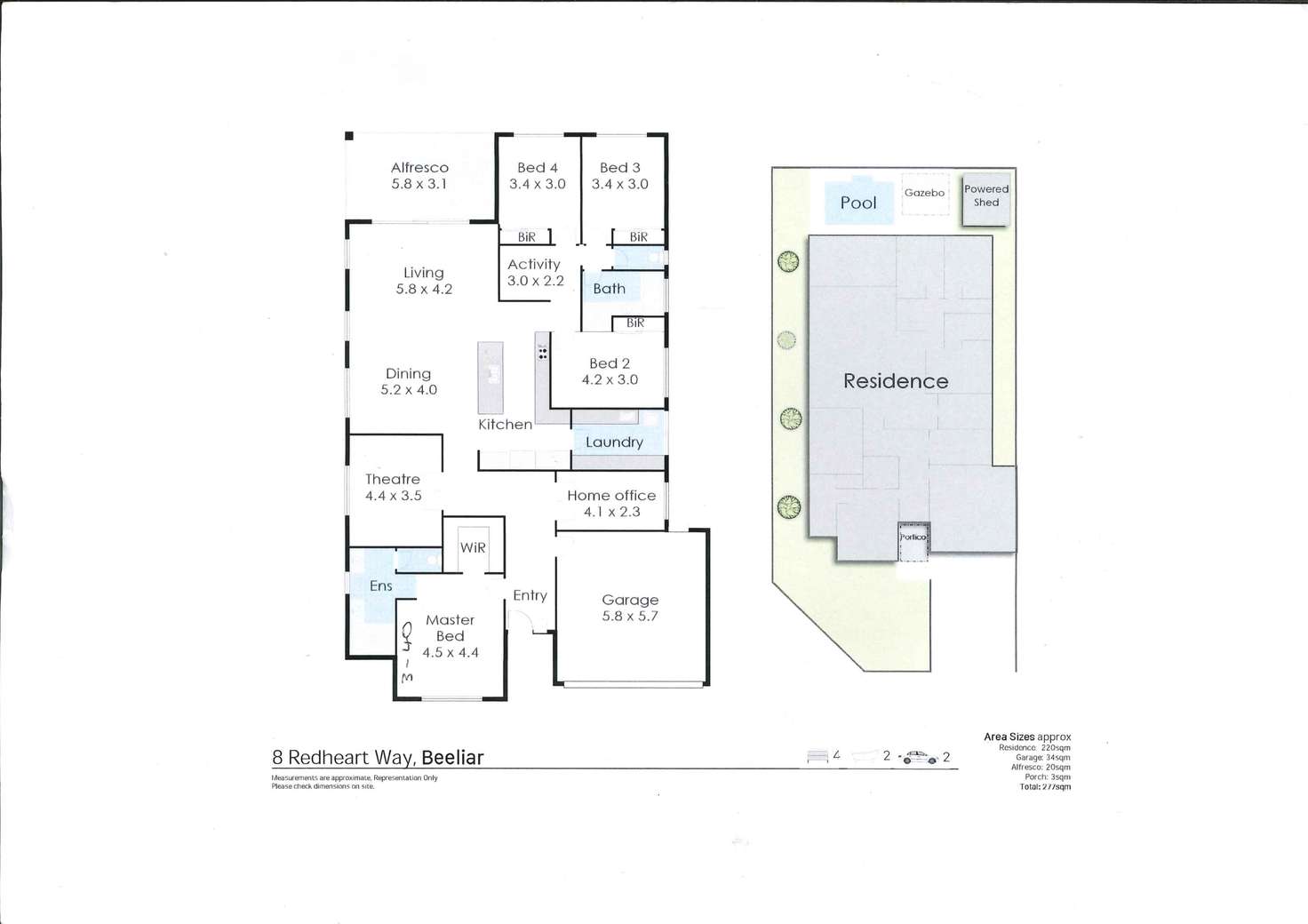 Floorplan of Homely house listing, 8 Redheart Way, Beeliar WA 6164