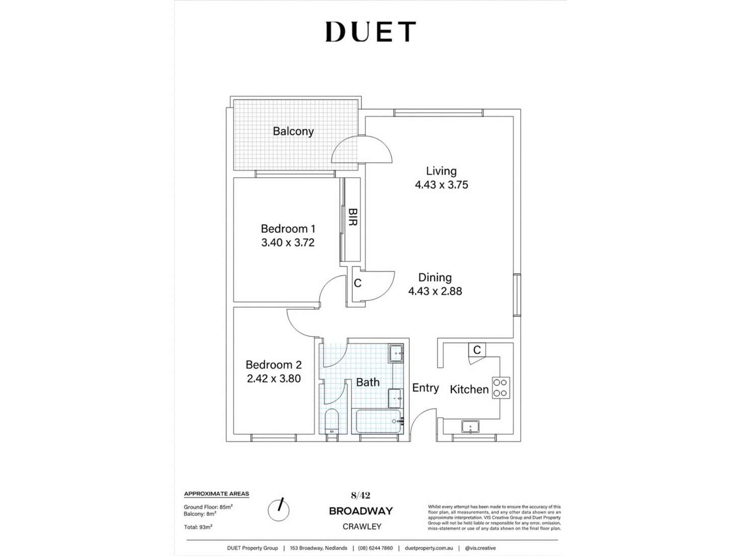 Floorplan of Homely house listing, 8/42 Broadway, Crawley WA 6009