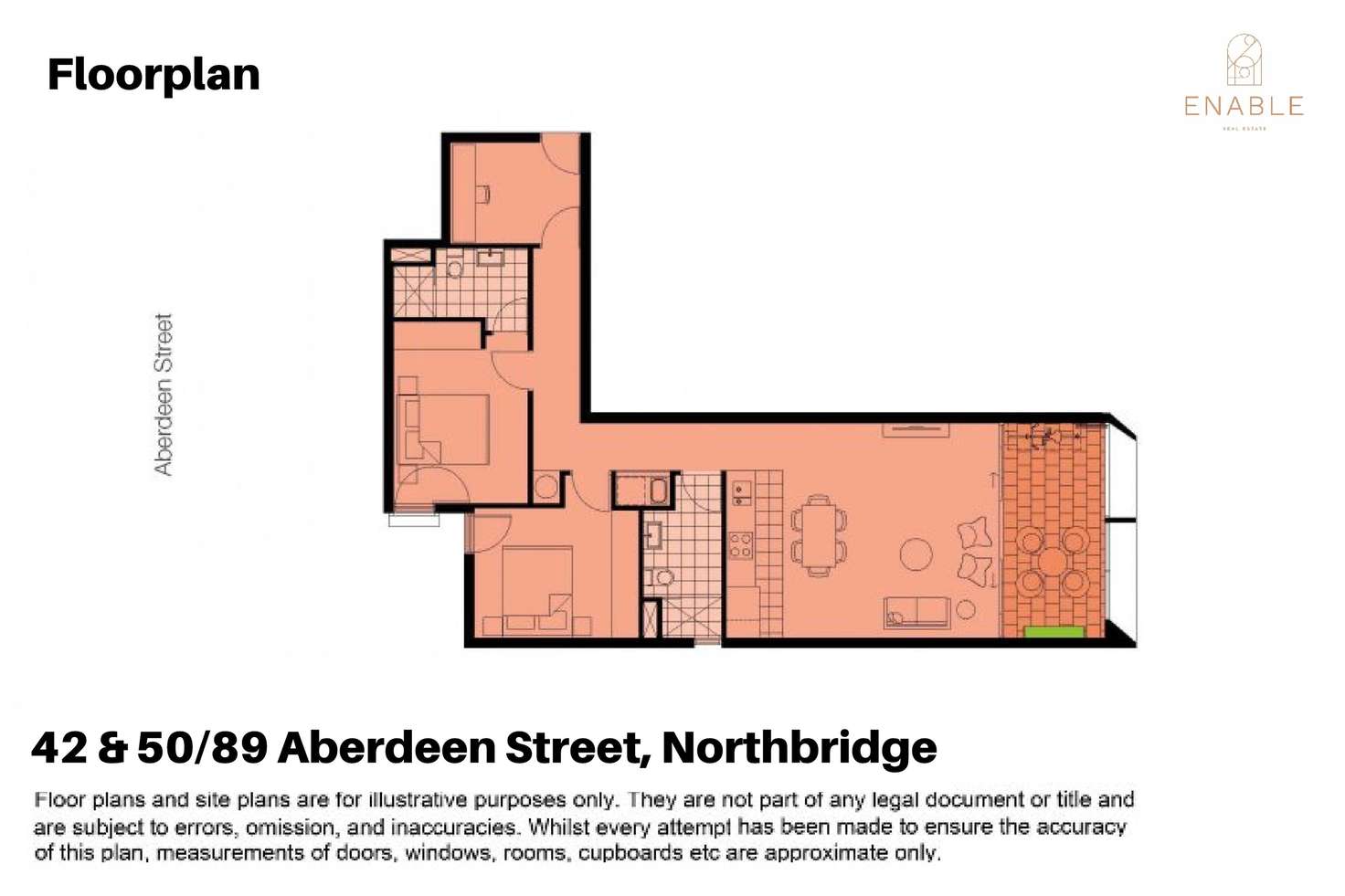 Floorplan of Homely apartment listing, 42/89 Aberdeen Street, Northbridge WA 6003