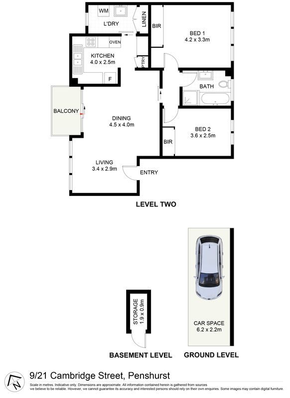 Floorplan of Homely apartment listing, 9/21 Cambridge Street, Penshurst NSW 2222