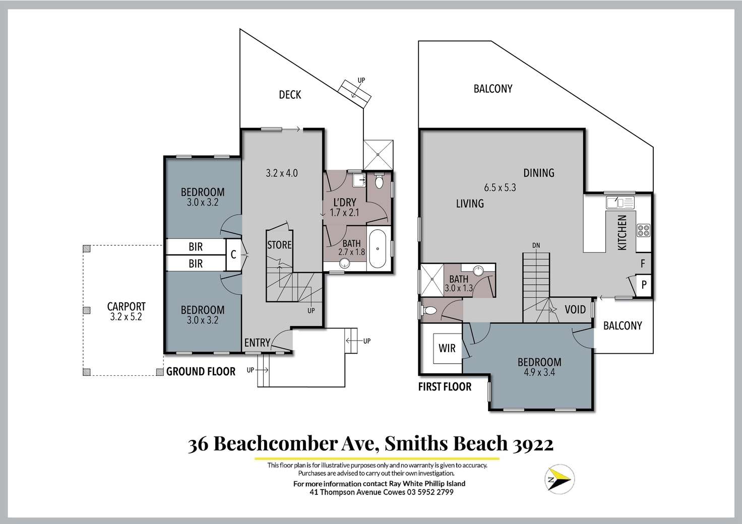 Floorplan of Homely house listing, 36 Beachcomber Avenue, Smiths Beach VIC 3922