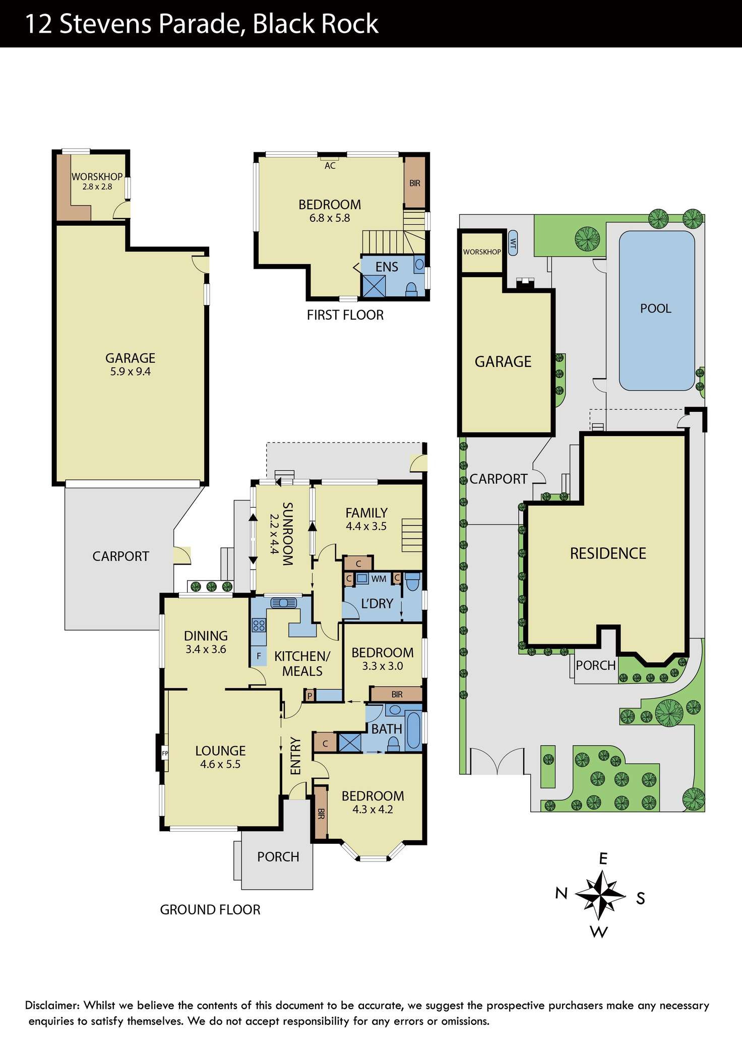 Floorplan of Homely house listing, 12 Stevens Parade, Black Rock VIC 3193