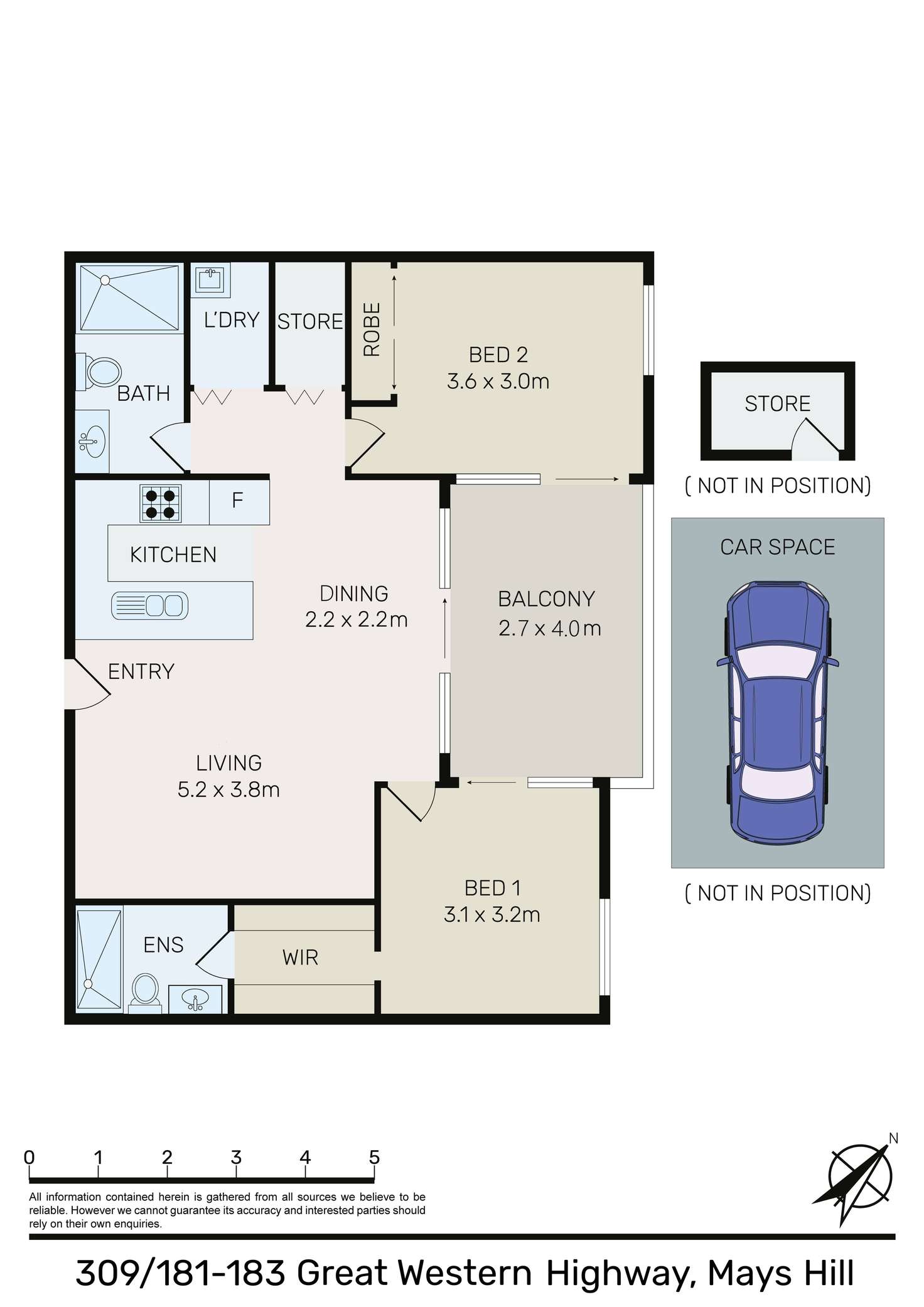 Floorplan of Homely apartment listing, 309/181-183 Great Western Highway, Mays Hill NSW 2145