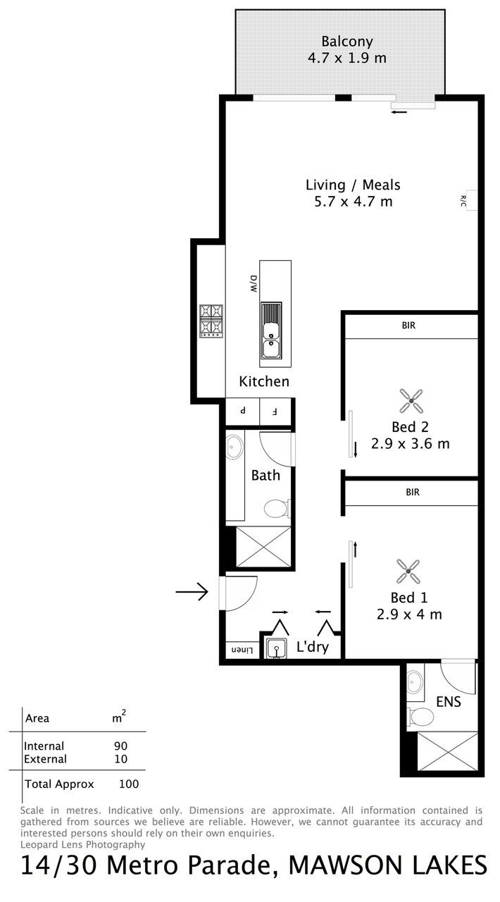 Floorplan of Homely apartment listing, 14/30 Metro Parade, Mawson Lakes SA 5095