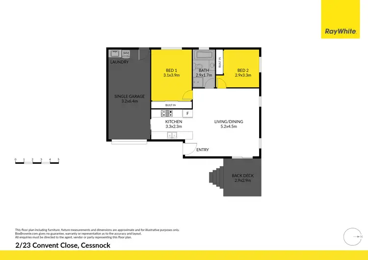 Floorplan of Homely unit listing, 2/23-25 Convent Close, Cessnock NSW 2325