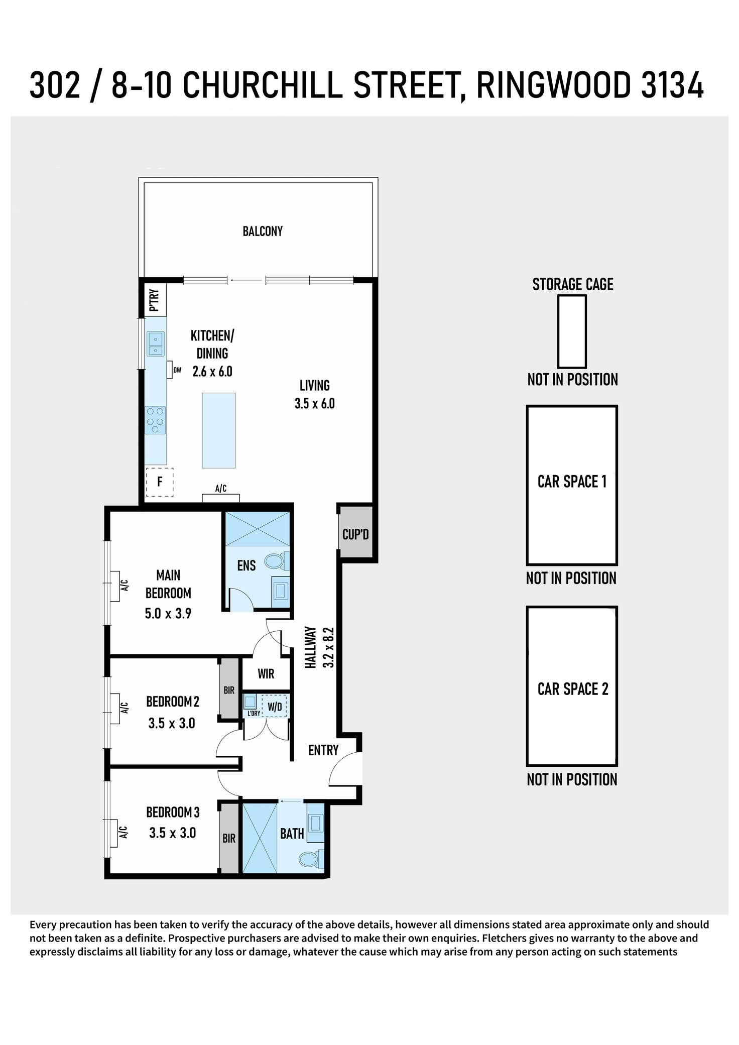 Floorplan of Homely apartment listing, 302/10 Churchill Street, Ringwood VIC 3134