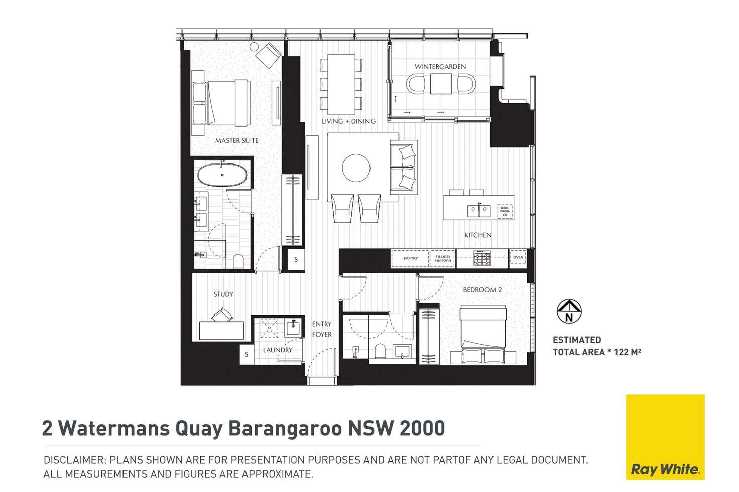Floorplan of Homely apartment listing, 22A/2 Watermans Quay, Barangaroo NSW 2000