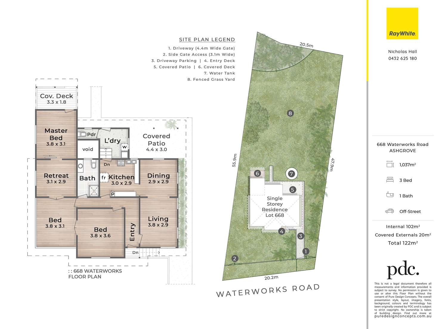 Floorplan of Homely house listing, 668 Waterworks Road, Ashgrove QLD 4060