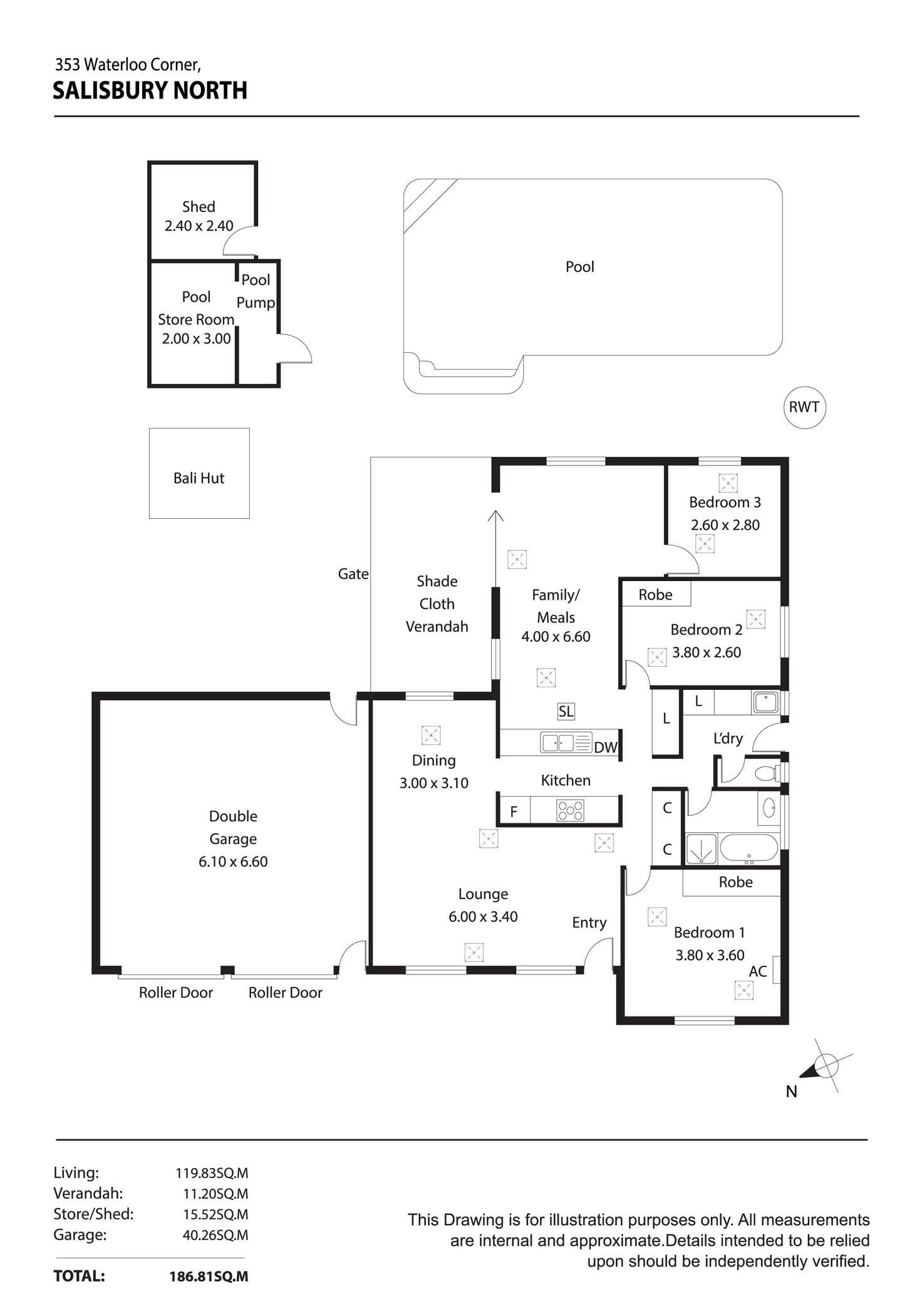 Floorplan of Homely house listing, 353 Waterloo Corner Road, Salisbury North SA 5108