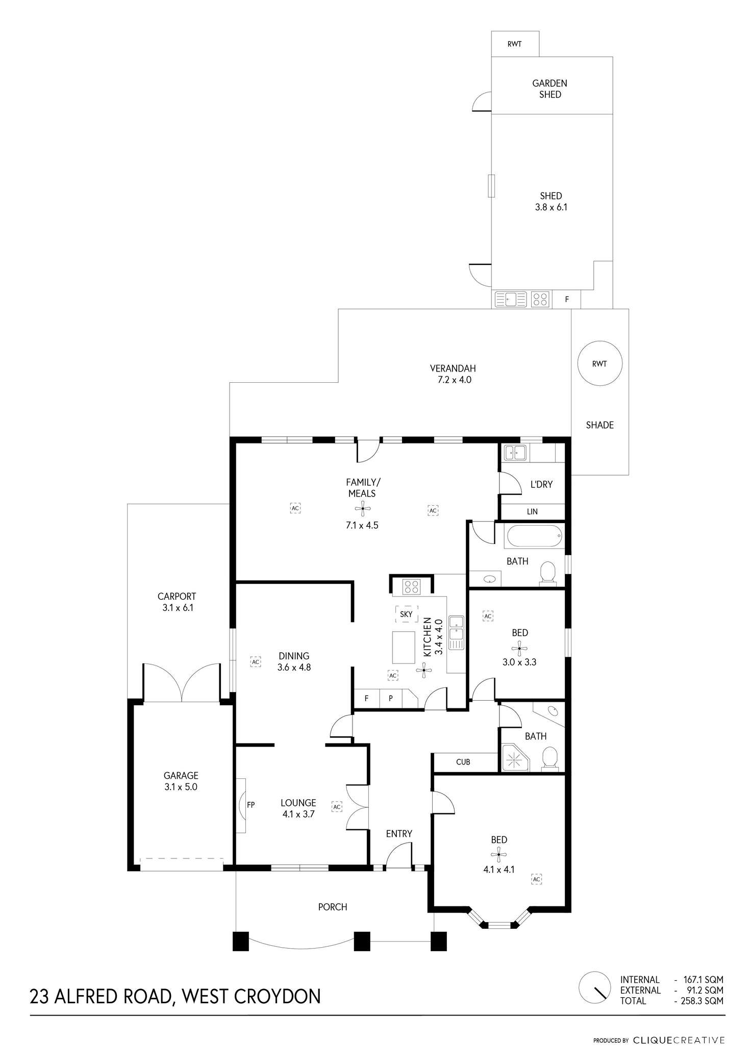 Floorplan of Homely house listing, 23 Alfred Road, West Croydon SA 5008