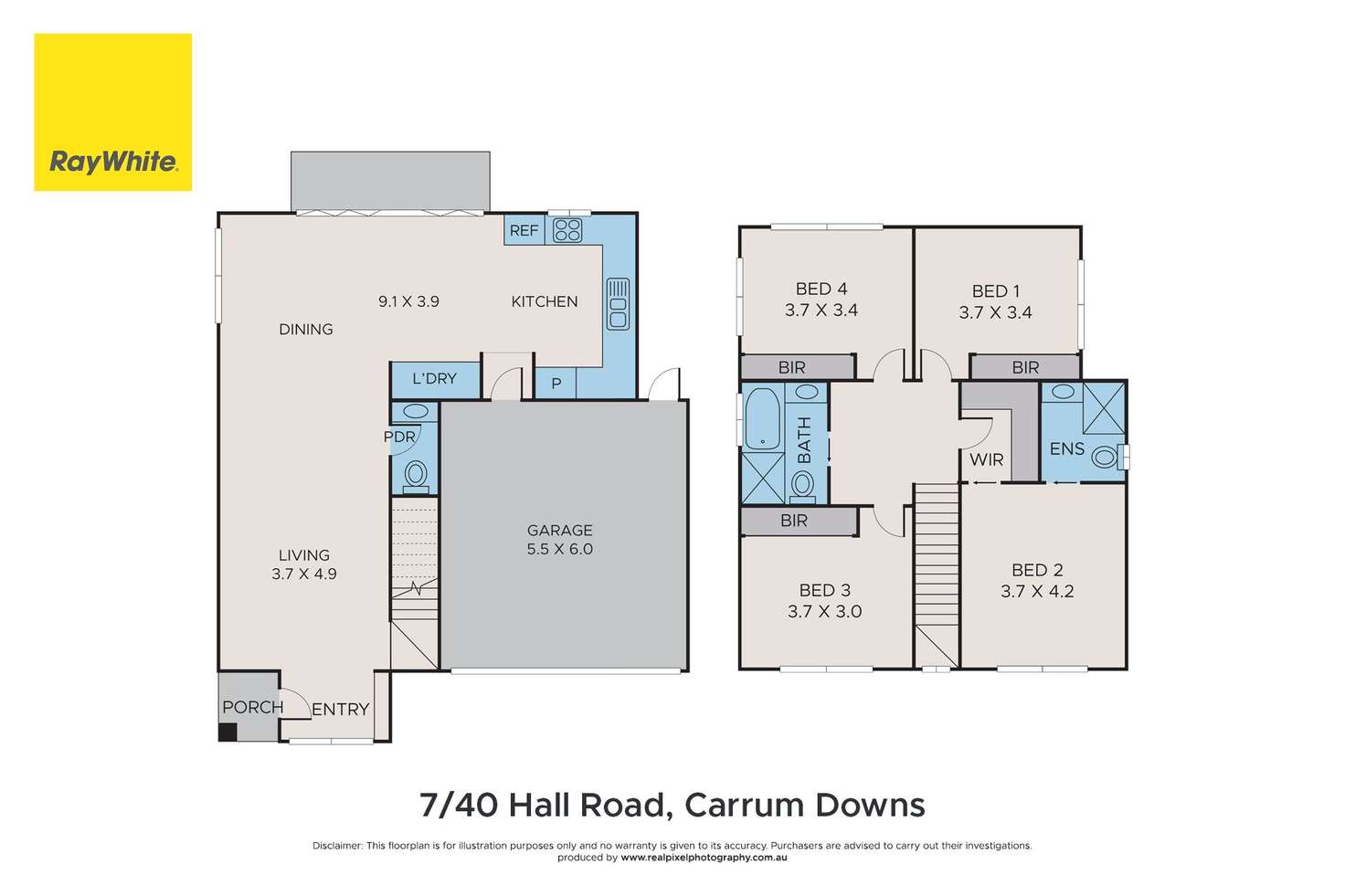 Floorplan of Homely townhouse listing, 7/40 Hall Road, Carrum Downs VIC 3201