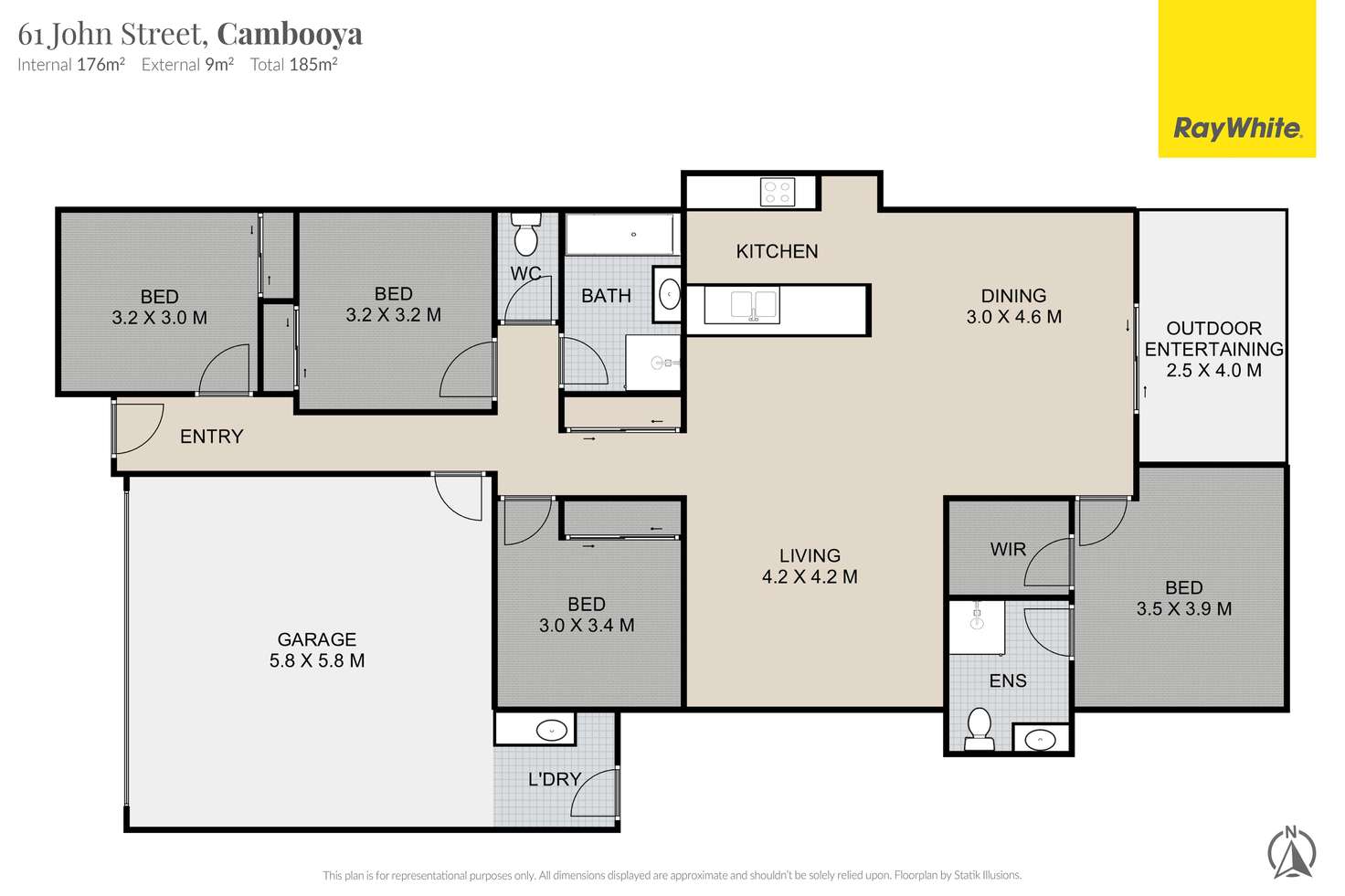 Floorplan of Homely house listing, 61 John Street, Cambooya QLD 4358