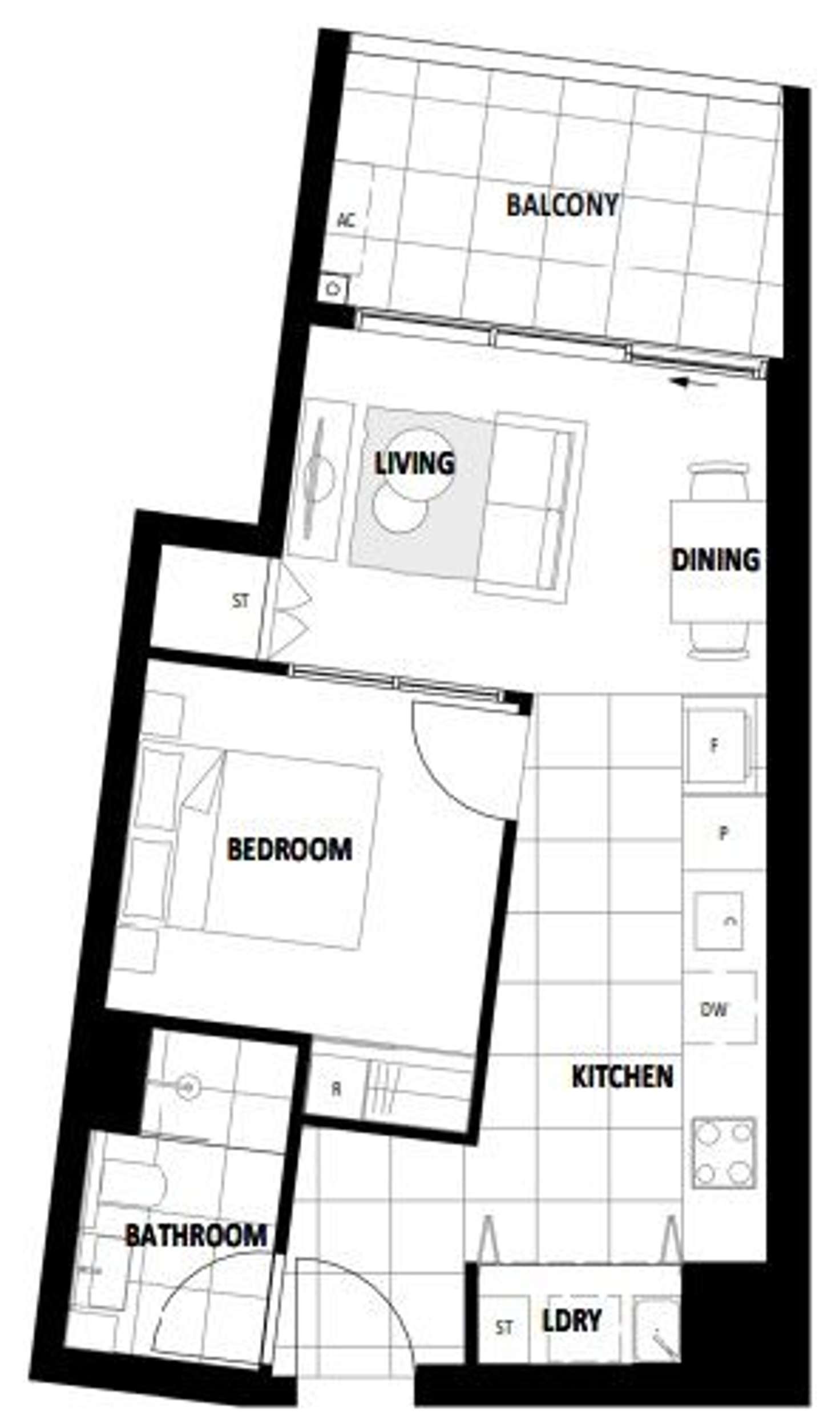 Floorplan of Homely apartment listing, 2115/2 Grazier Lane, Belconnen ACT 2617