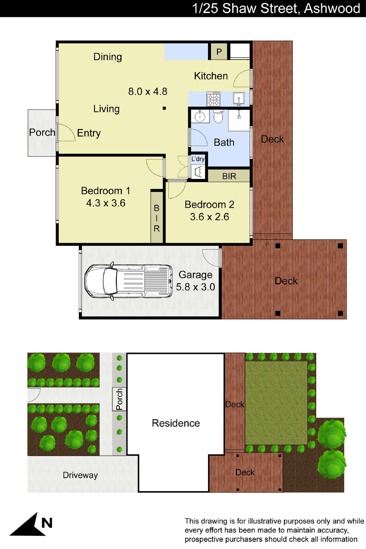 Floorplan of Homely unit listing, 1/25 Shaw Street, Ashwood VIC 3147