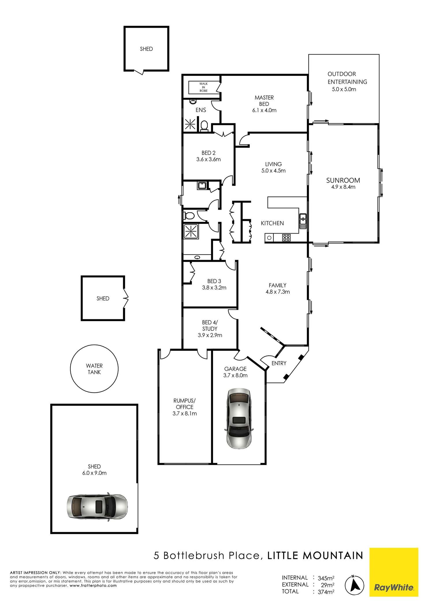 Floorplan of Homely house listing, 5 Bottlebrush Place, Little Mountain QLD 4551