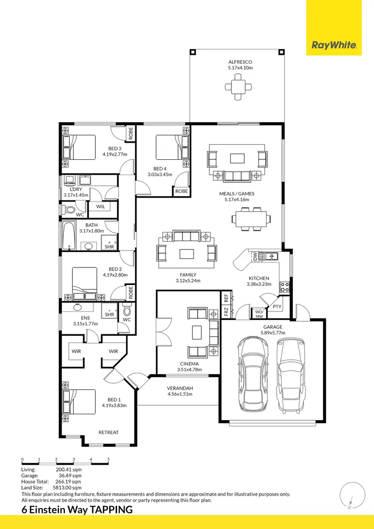 Floorplan of Homely house listing, 6 Einstein Way, Tapping WA 6065