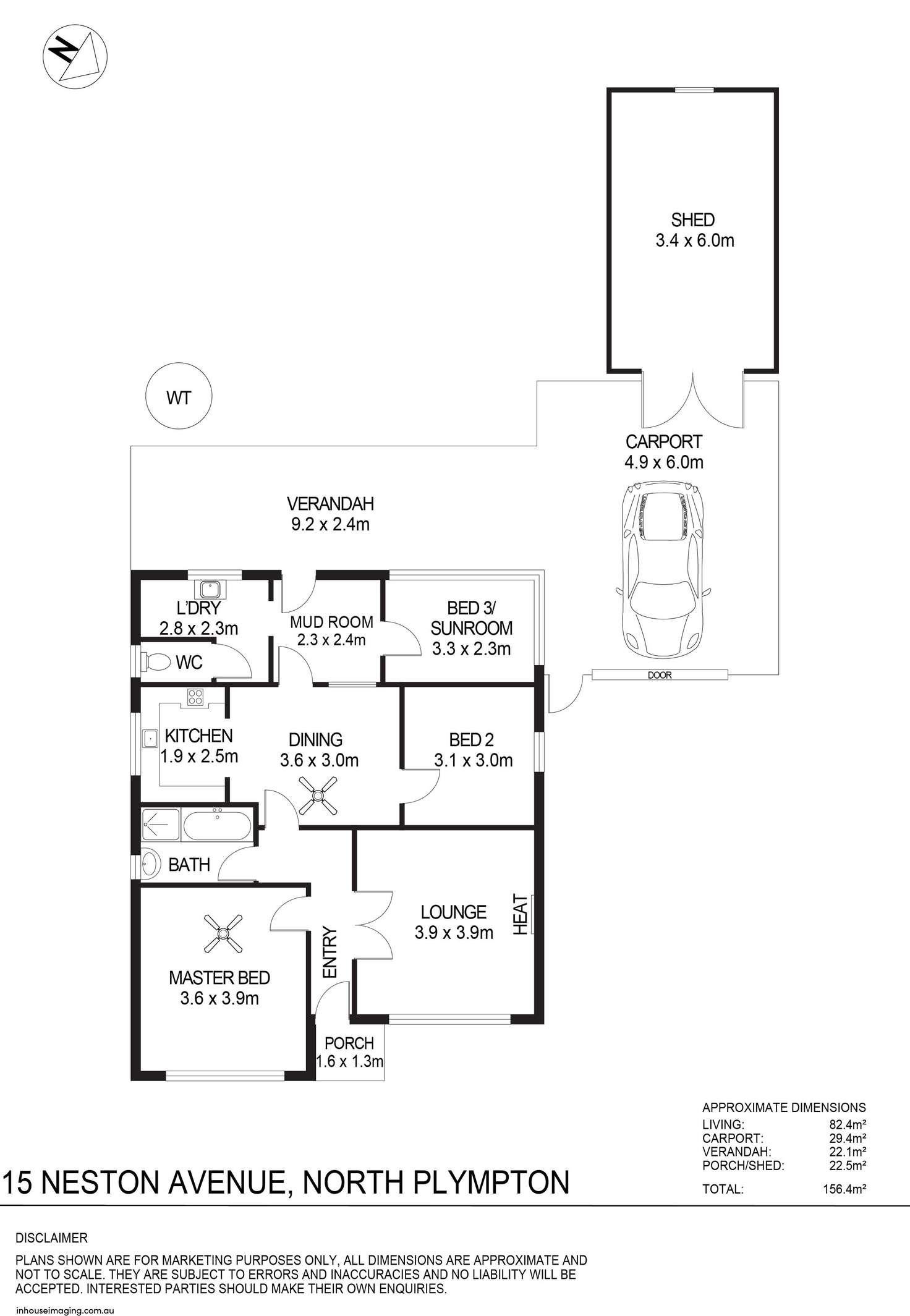 Floorplan of Homely house listing, 15 Neston Avenue, North Plympton SA 5037
