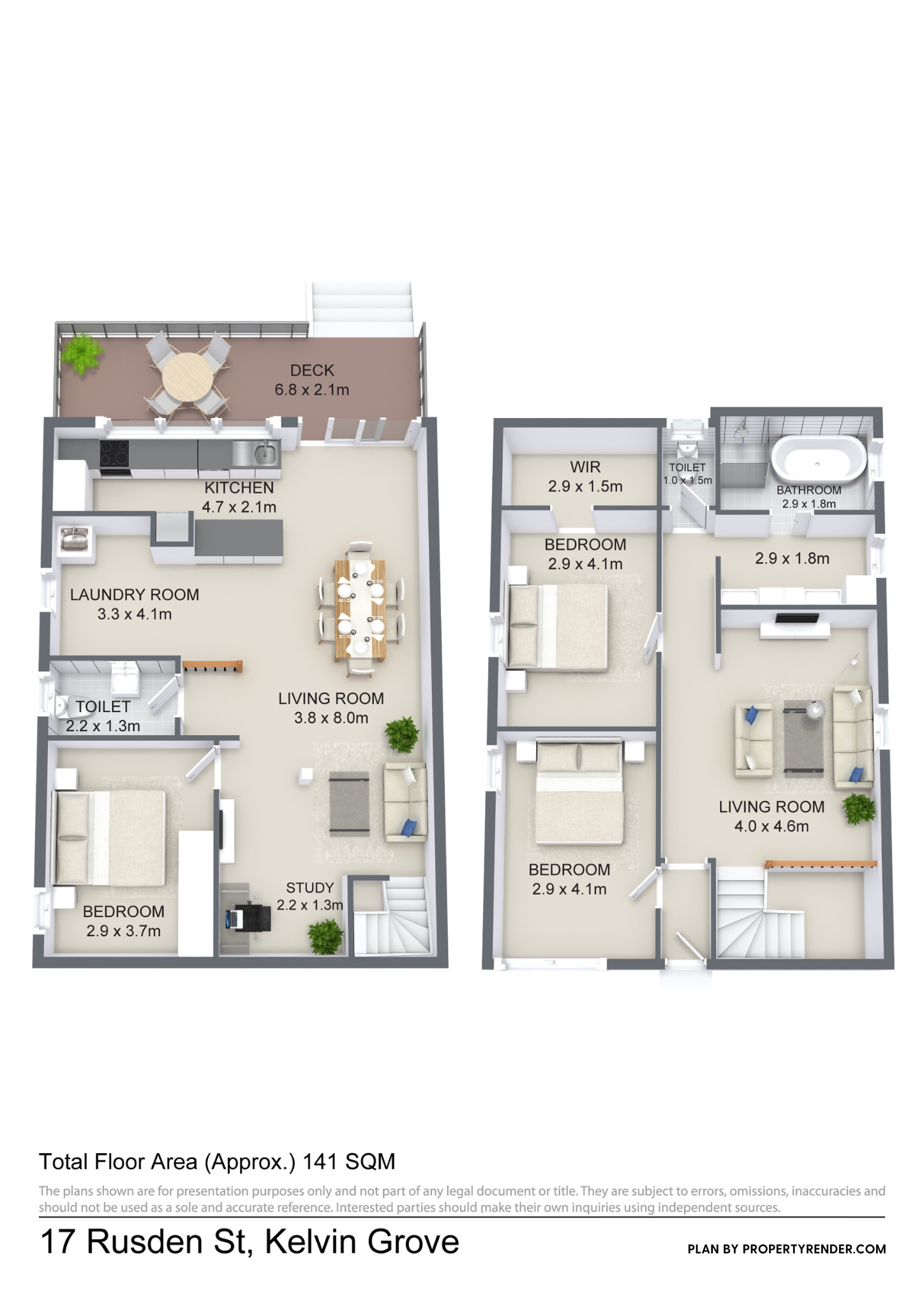 Floorplan of Homely house listing, 17 Rusden Street, Kelvin Grove QLD 4059