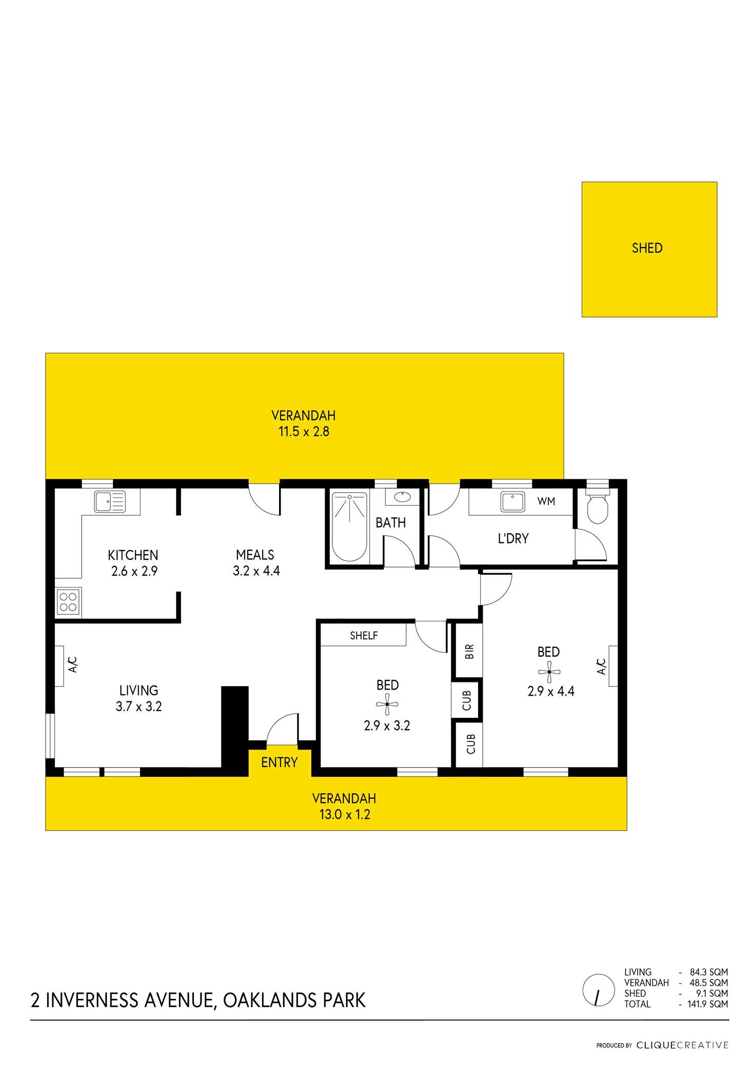 Floorplan of Homely house listing, 2 Inverness Avenue, Oaklands Park SA 5046