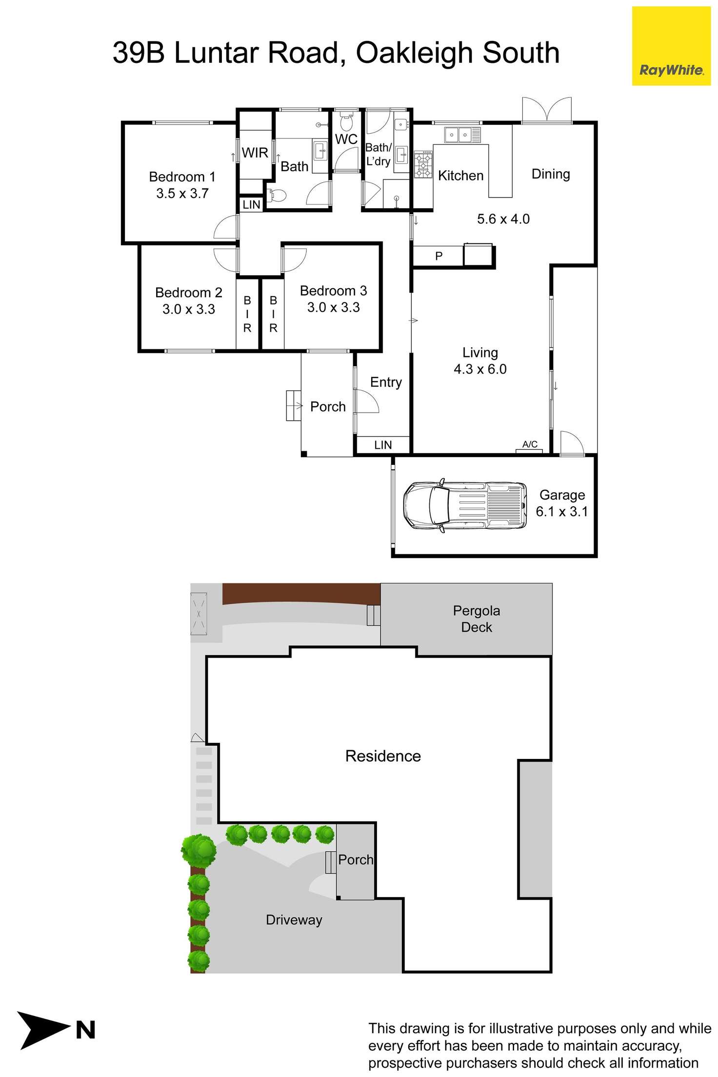 Floorplan of Homely unit listing, 39B Luntar Road, Oakleigh South VIC 3167
