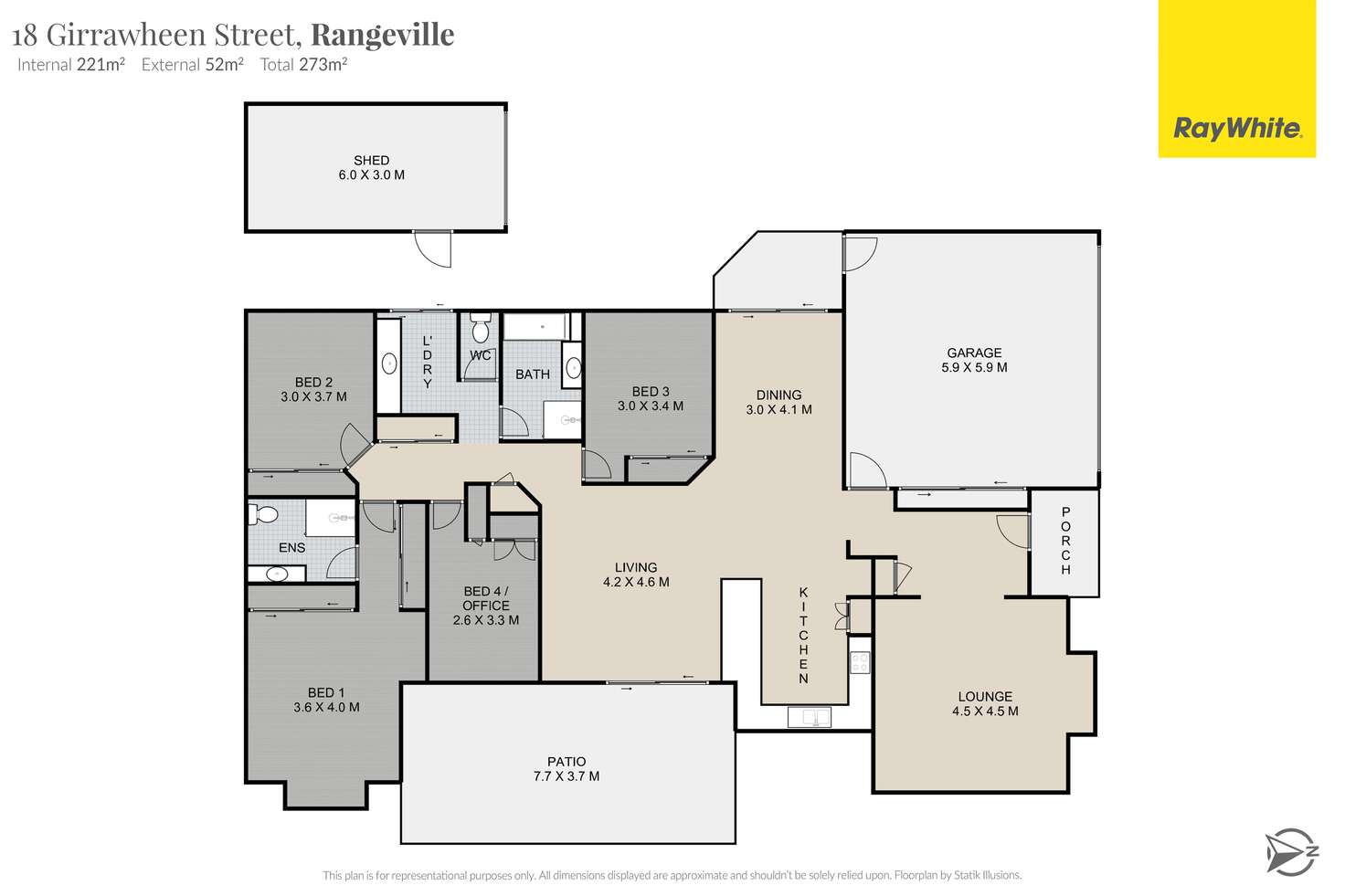 Floorplan of Homely house listing, 18 Girrawheen Street, Rangeville QLD 4350