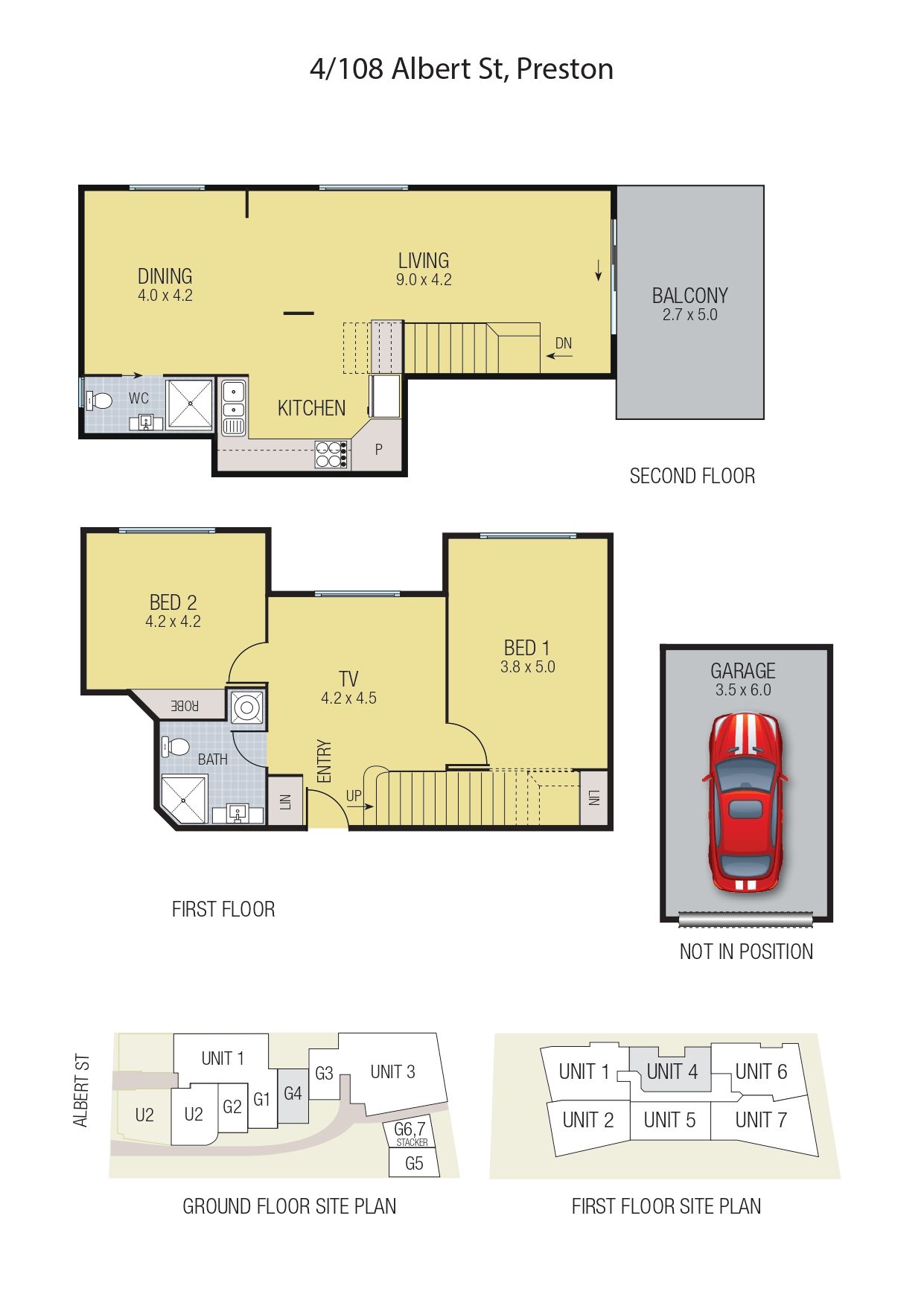 Floorplan of Homely townhouse listing, 4/108 Albert Street, Preston VIC 3072