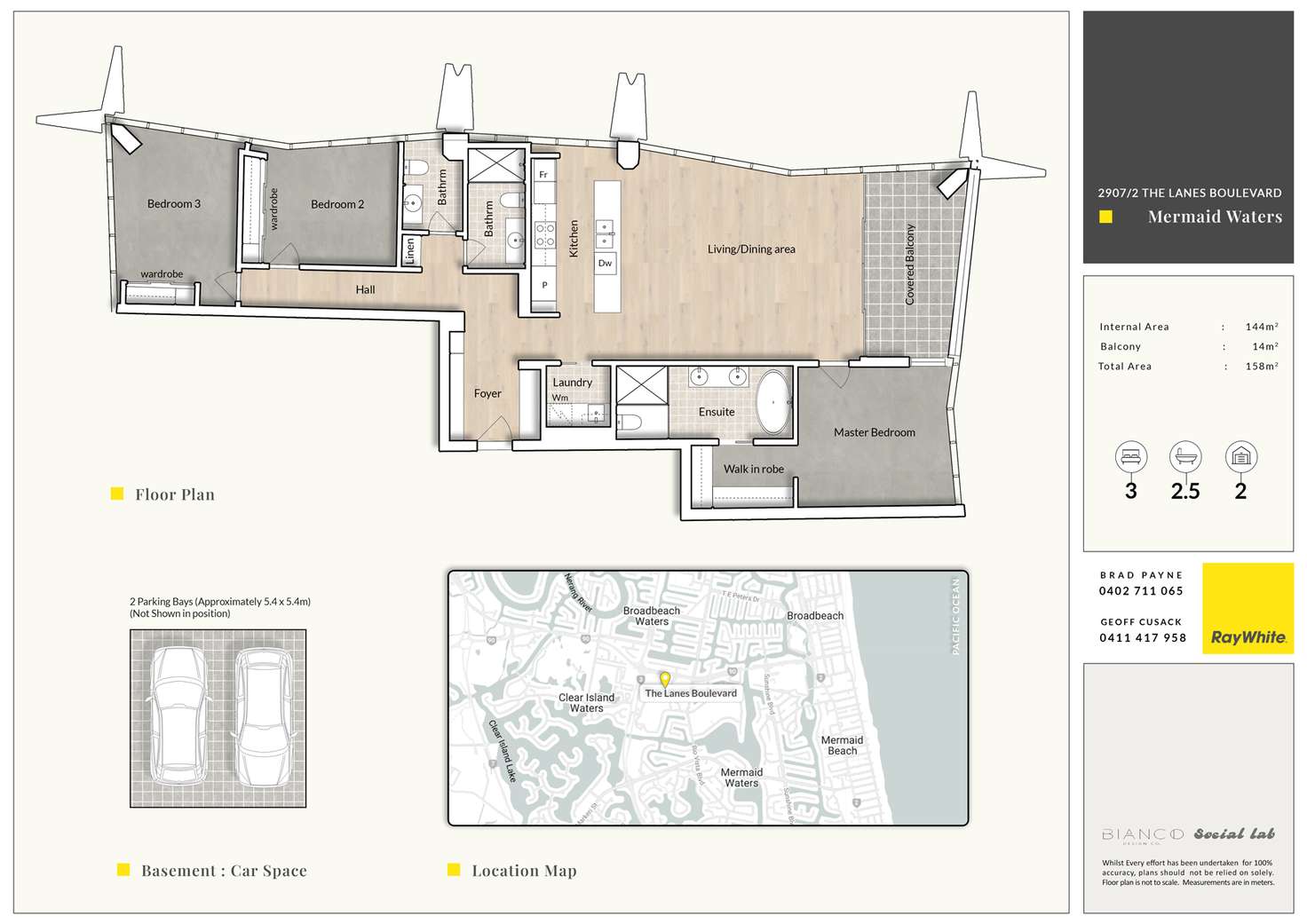Floorplan of Homely apartment listing, 2907/2 The Lanes Boulevard, Mermaid Waters QLD 4218