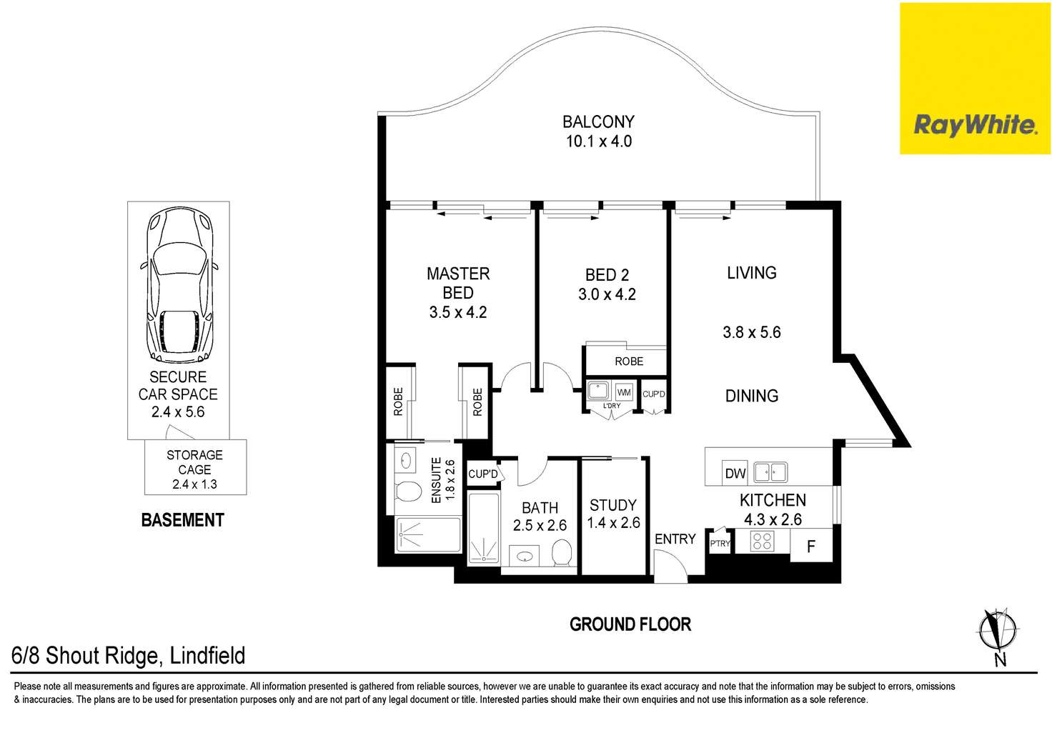 Floorplan of Homely unit listing, 6/8 Shout Ridge, Lindfield NSW 2070