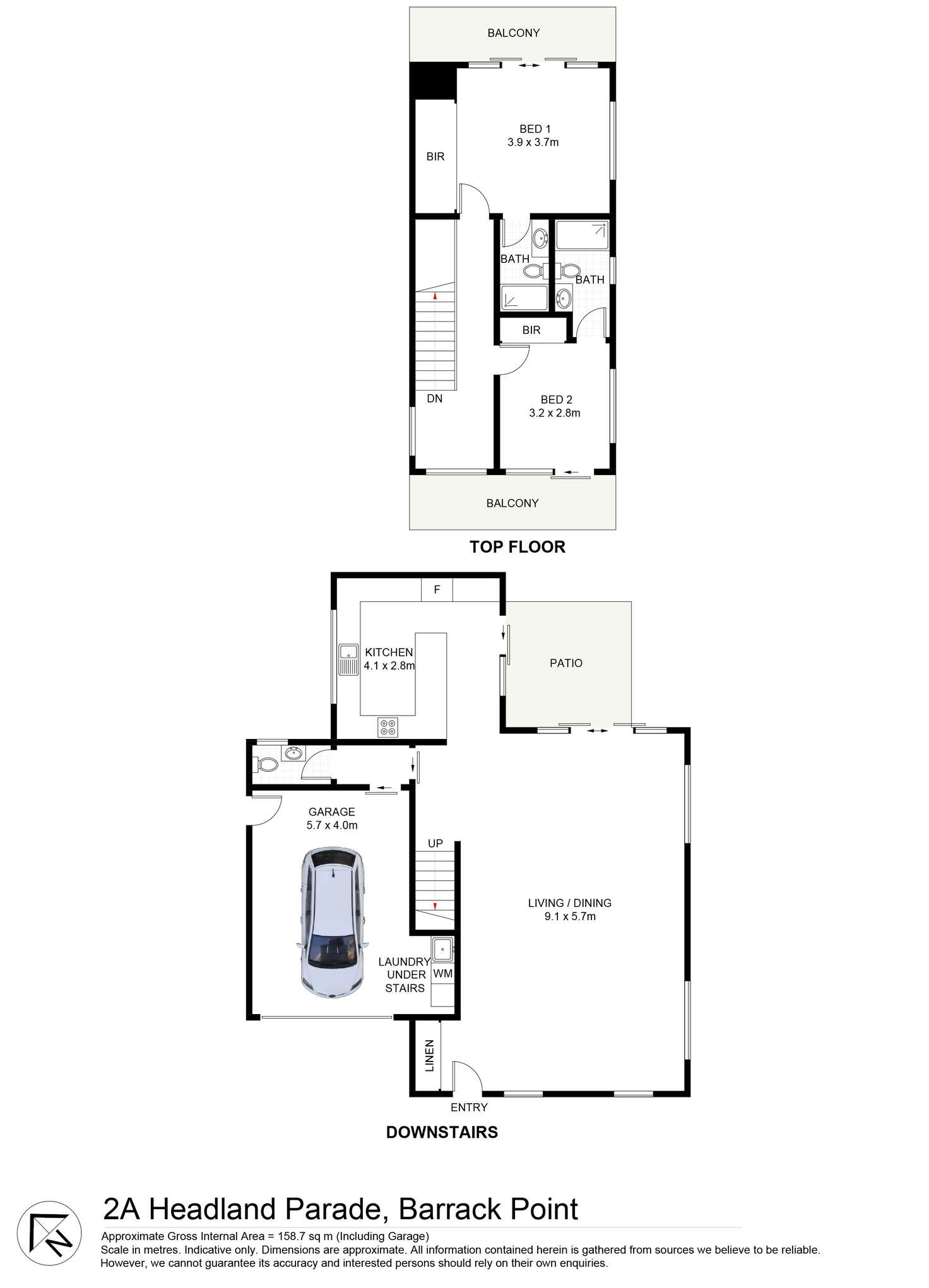 Floorplan of Homely townhouse listing, 2A Headland Parade, Barrack Point NSW 2528
