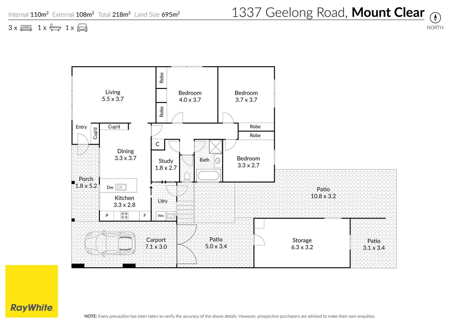 Floorplan of Homely house listing, 1337 Geelong Road, Mount Clear VIC 3350