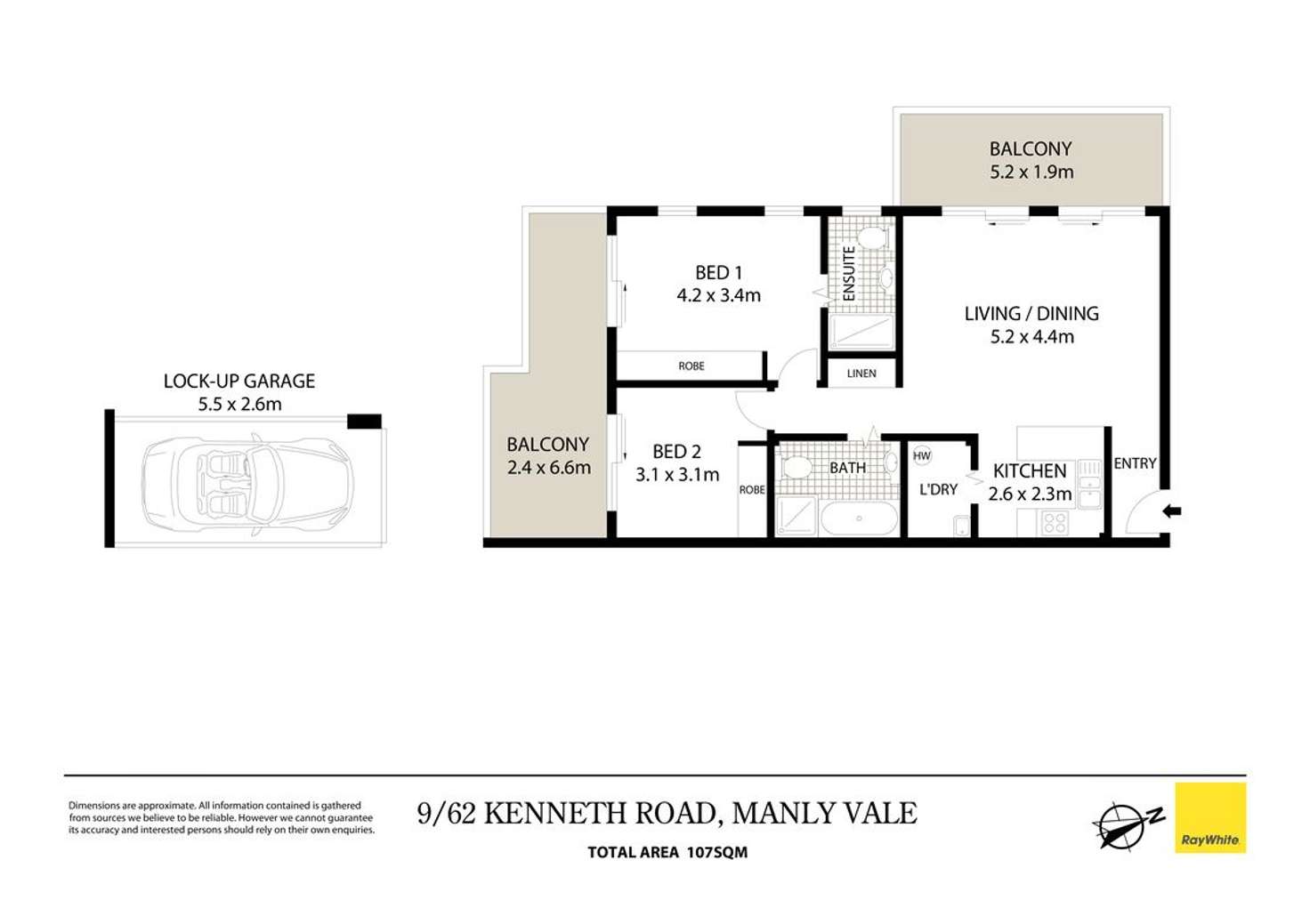 Floorplan of Homely apartment listing, 9/62 Kenneth Road, Manly Vale NSW 2093