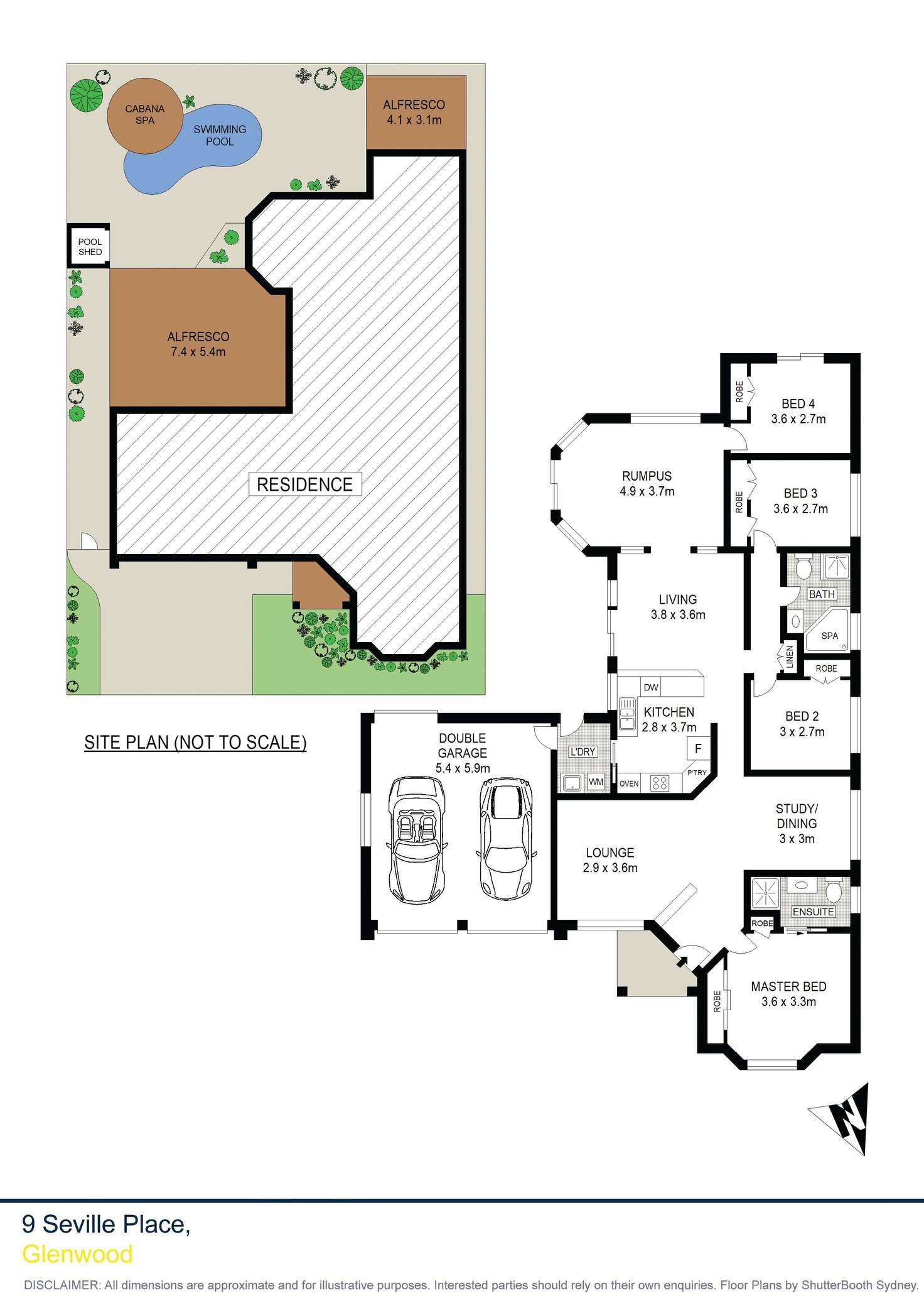 Floorplan of Homely house listing, 9 Seville Place, Glenwood NSW 2768