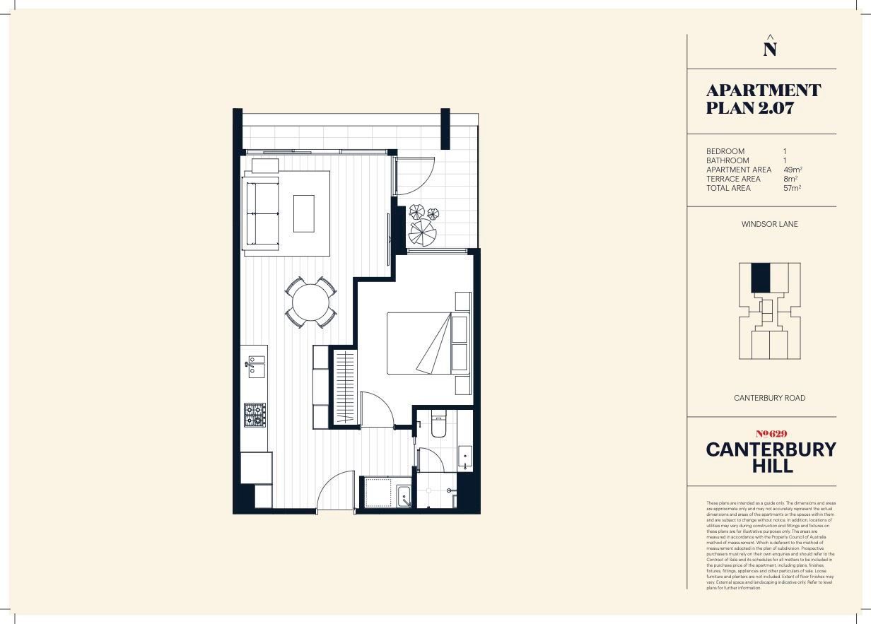Floorplan of Homely apartment listing, 206/629 Canterbury Road, Surrey Hills VIC 3127