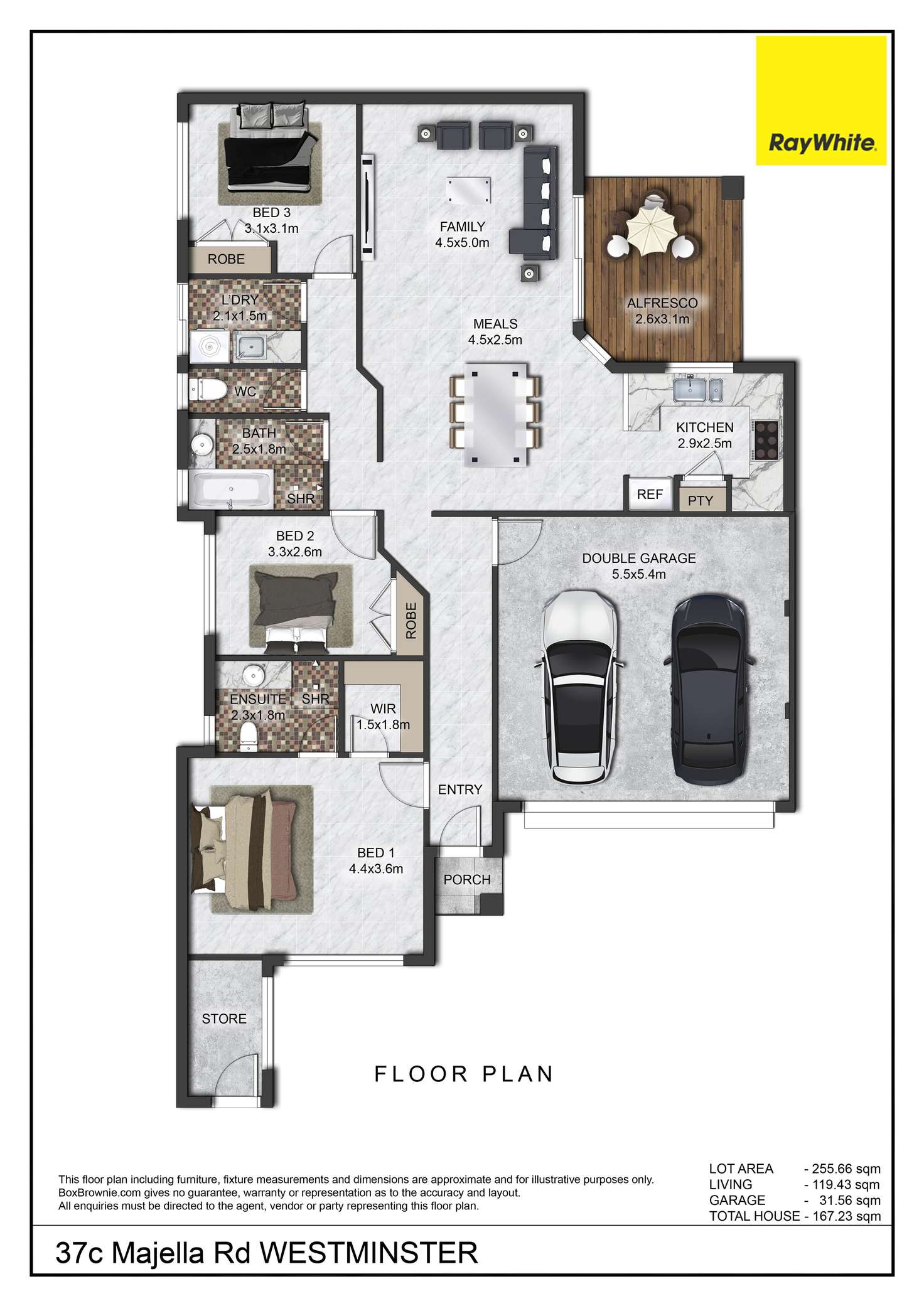 Floorplan of Homely villa listing, 37C Majella Road, Westminster WA 6061